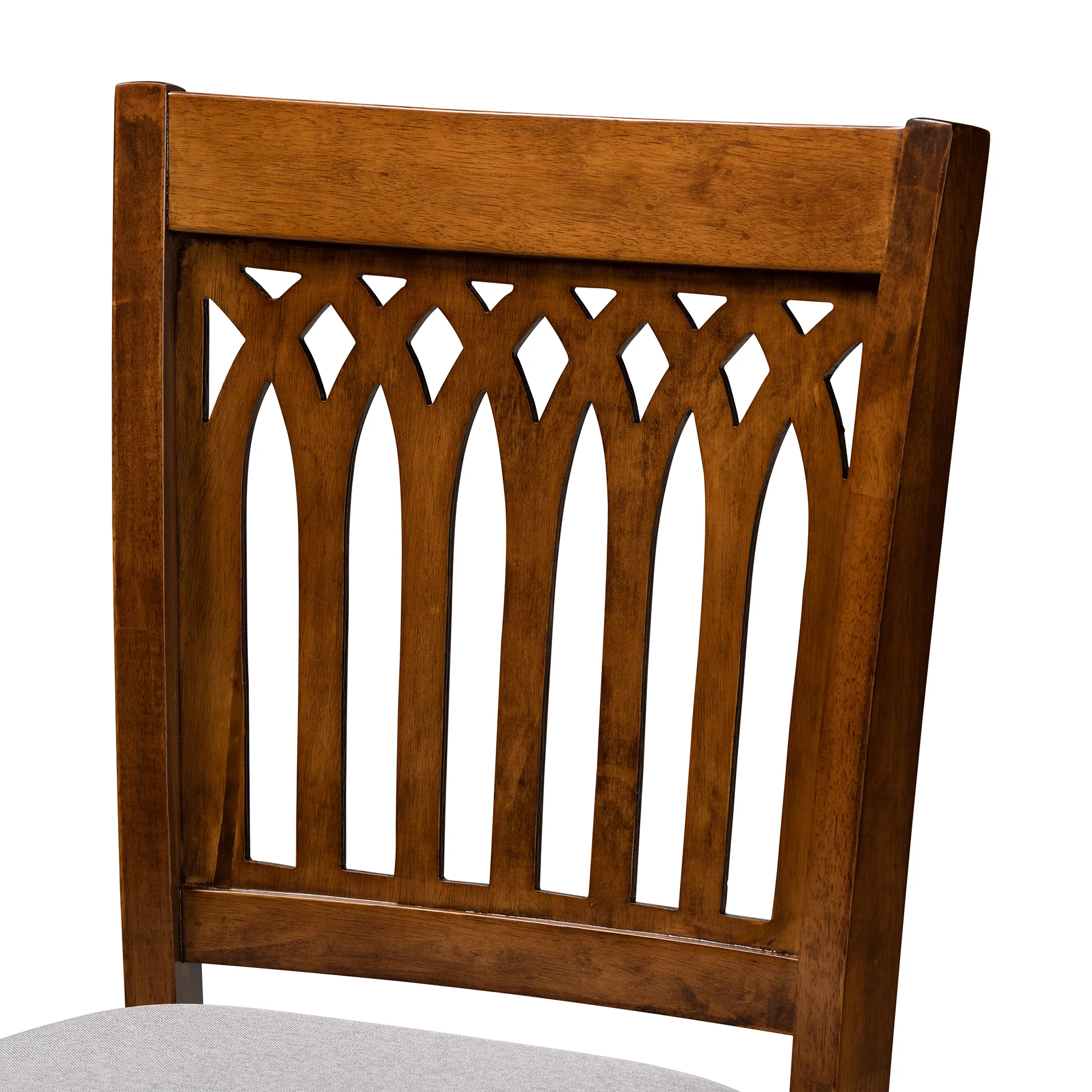 Baxton Studio Genesis Modern Beige Fabric and Dark Brown Finished Wood 2-Piece Counter Stool Set - Image 23