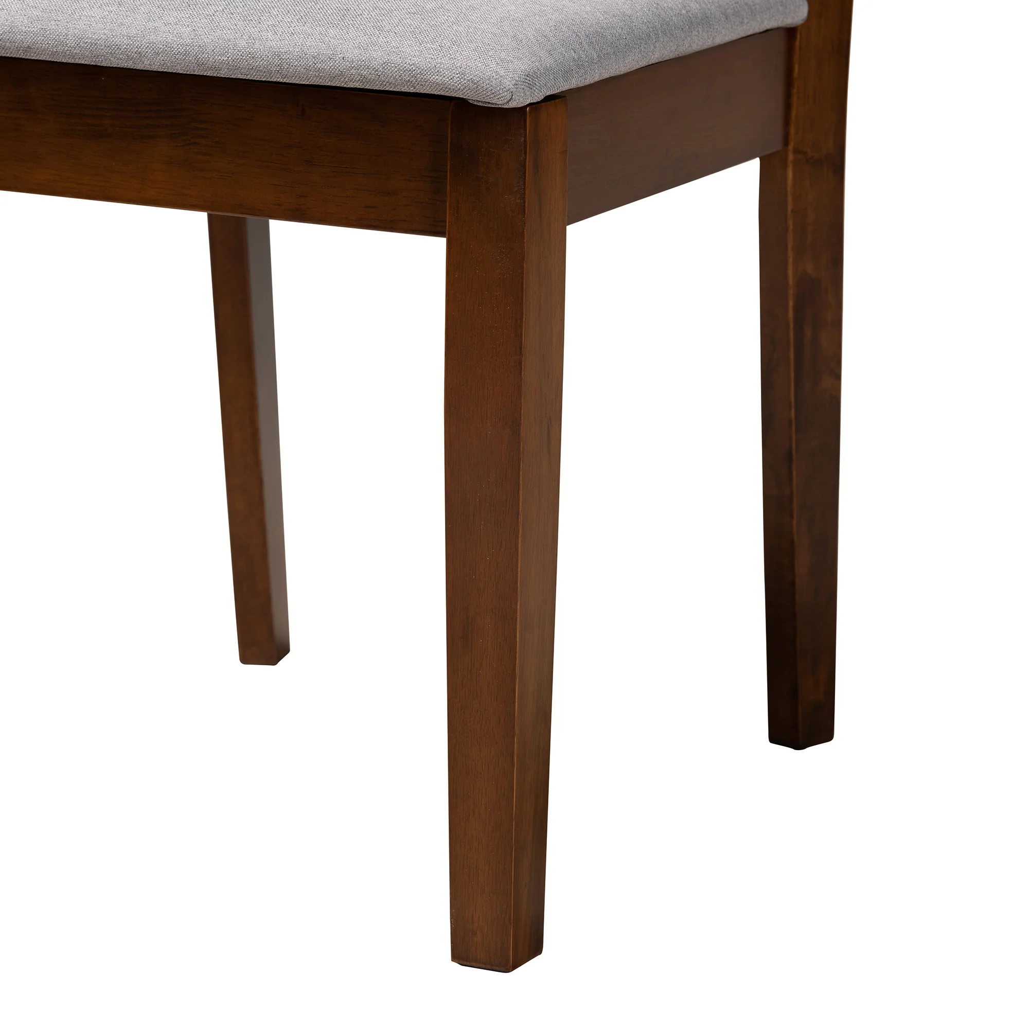 Baxton Studio Genesis Modern Beige Fabric and Dark Brown Finished Wood 2-Piece Dining Chair Set - Image 15