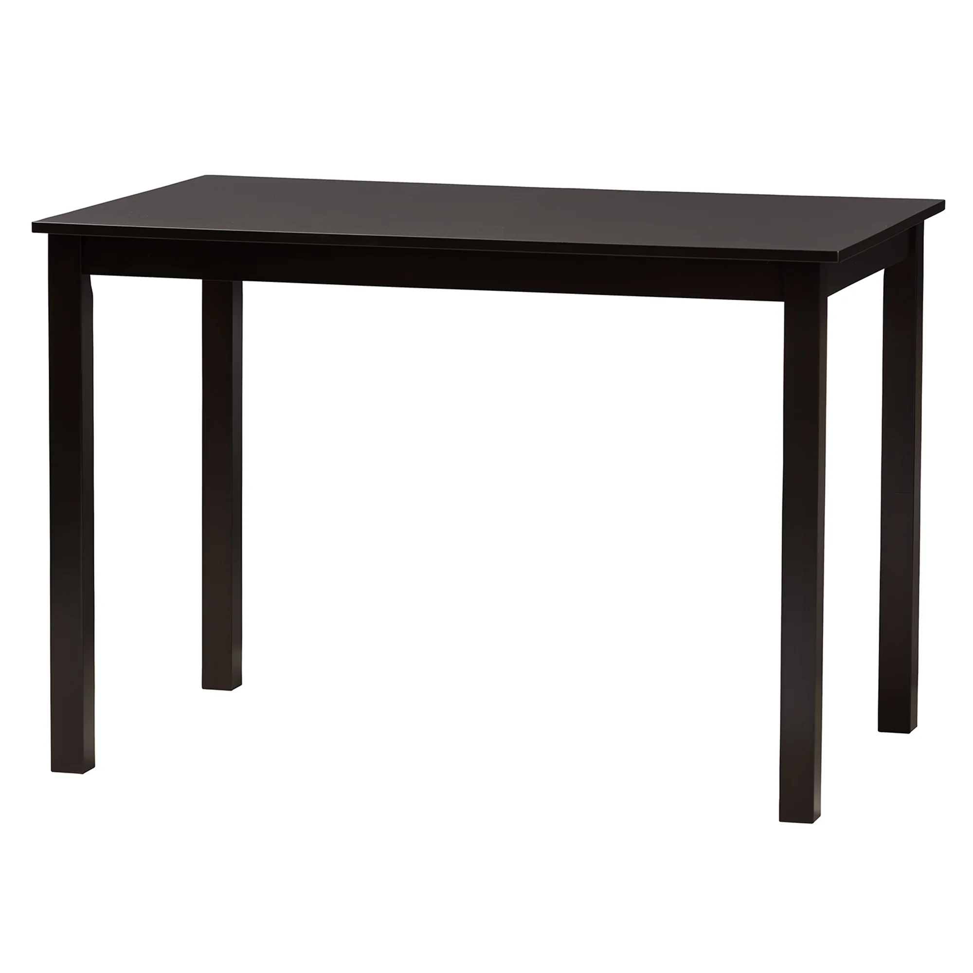 Baxton Studio Genesis Modern Beige Fabric and Dark Brown Finished Wood 5-Piece Dining Set - Image 6