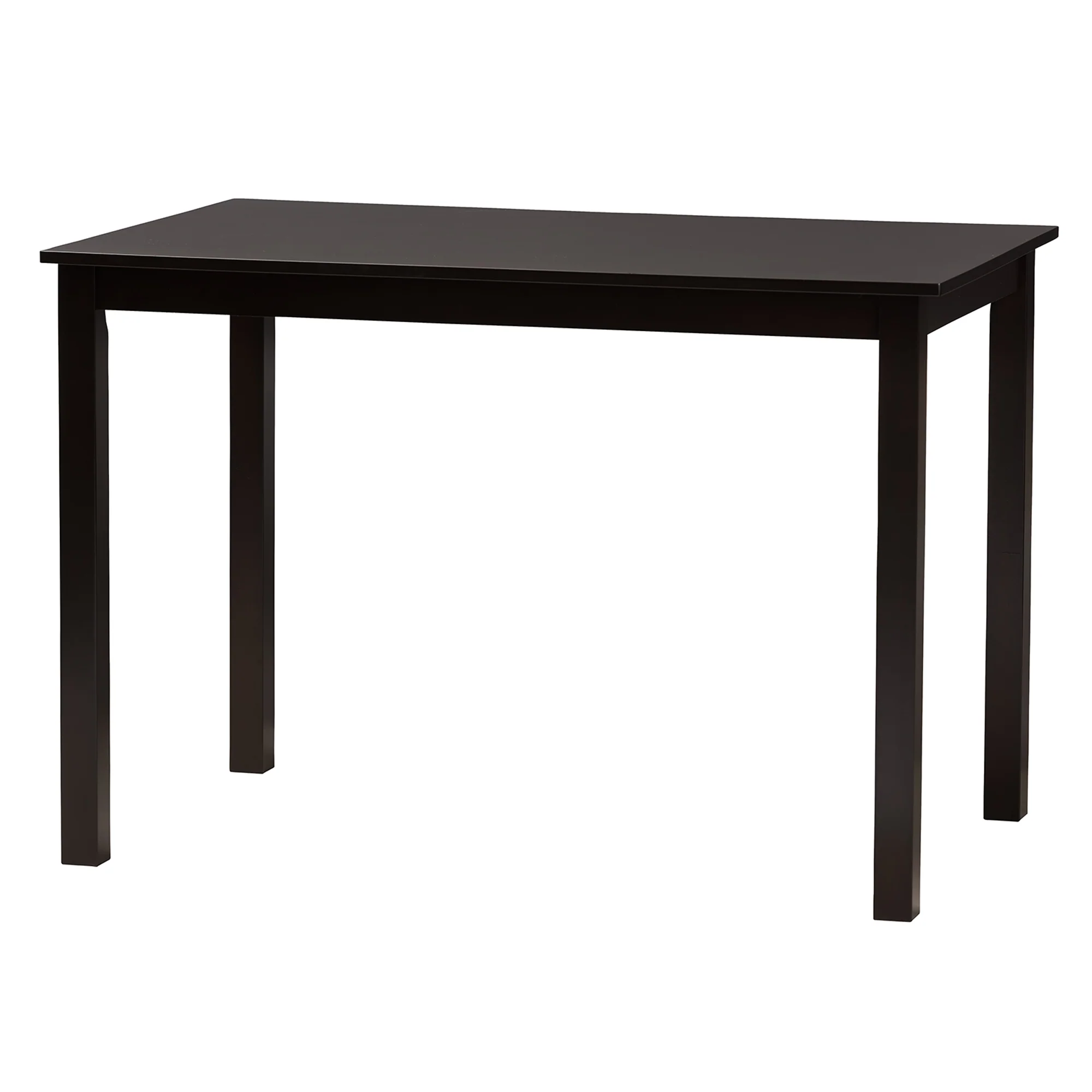 Baxton Studio Genesis Modern Grey Fabric and Dark Brown Finished Wood 5-Piece Dining Set - Image 6