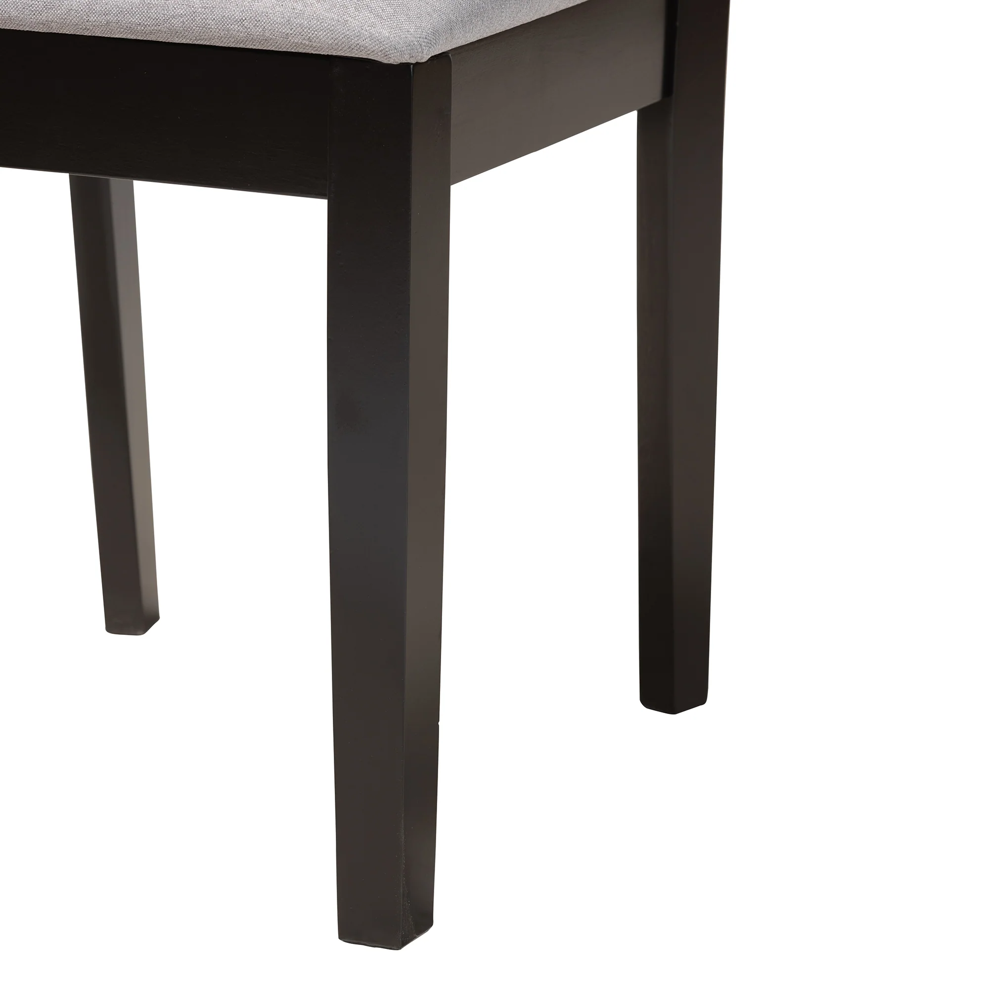 Baxton Studio Genesis Modern Grey Fabric and Dark Brown Finished Wood 6-Piece Dining Set - Image 11