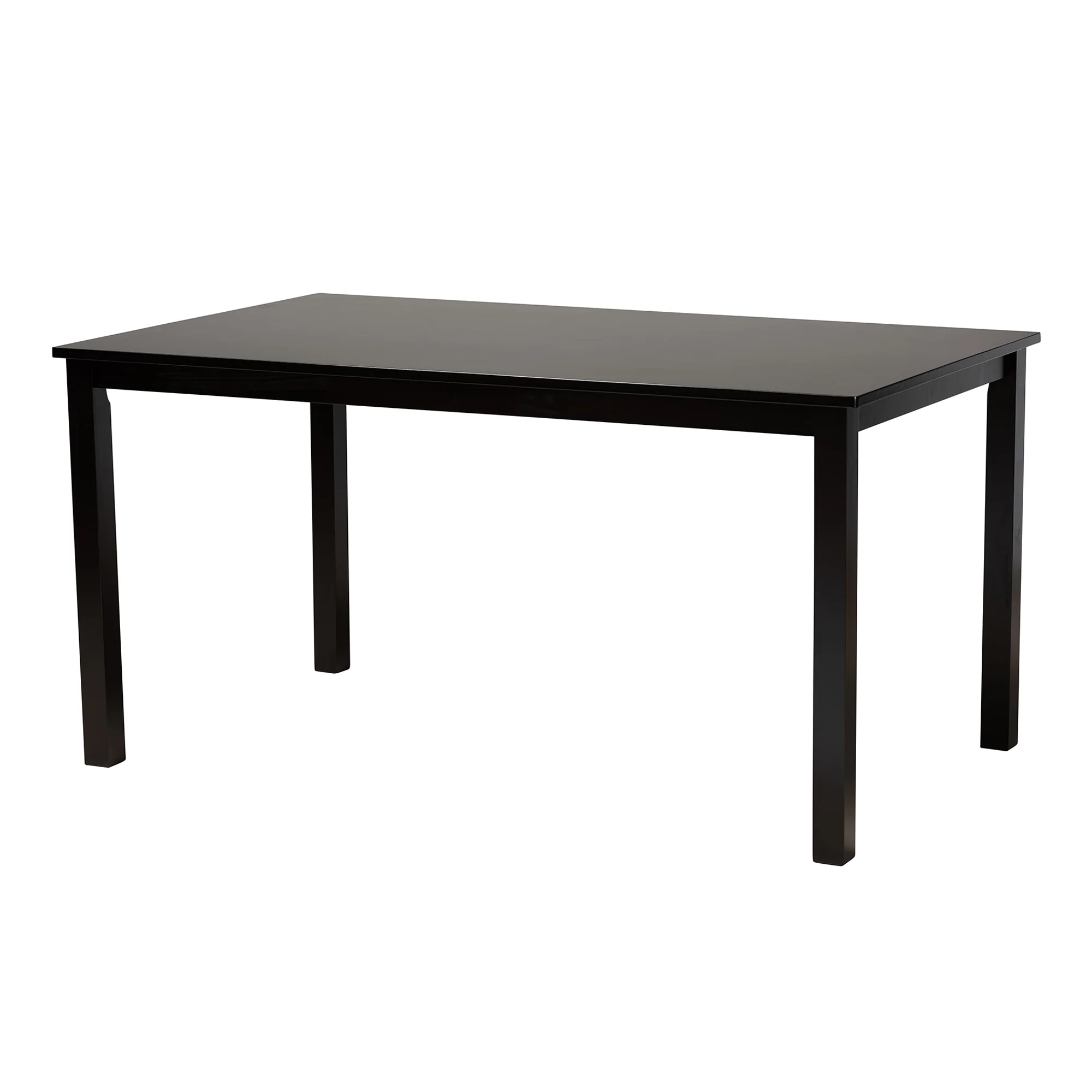 Baxton Studio Genesis Modern Grey Fabric and Dark Brown Finished Wood 6-Piece Dining Set - Image 8