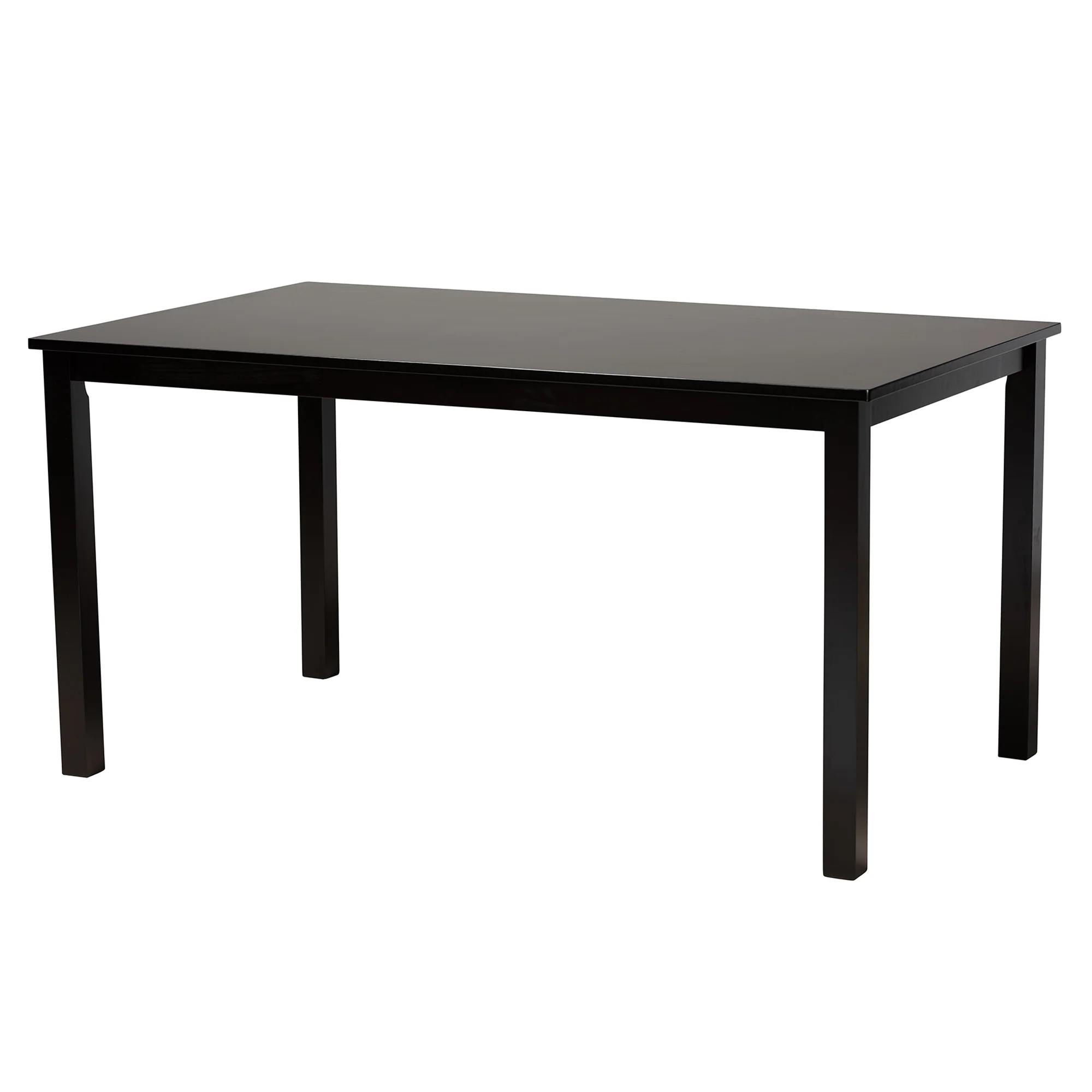 Baxton Studio Genesis Modern Grey Fabric and Dark Brown Finished Wood 7-Piece Dining Set - Image 6