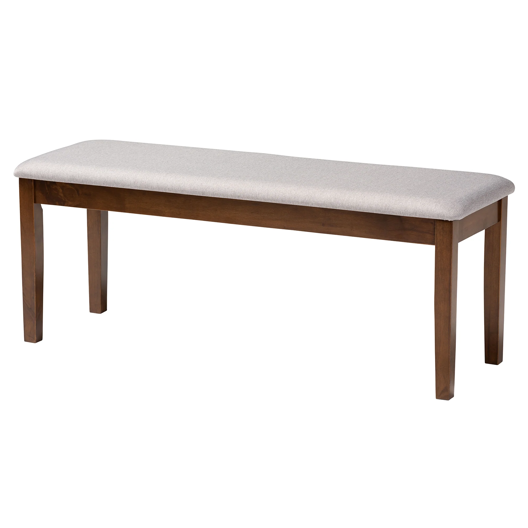 Baxton Studio Genesis Modern Grey Fabric and Walnut Brown Finished Wood 6-Piece Dining Set - Image 7