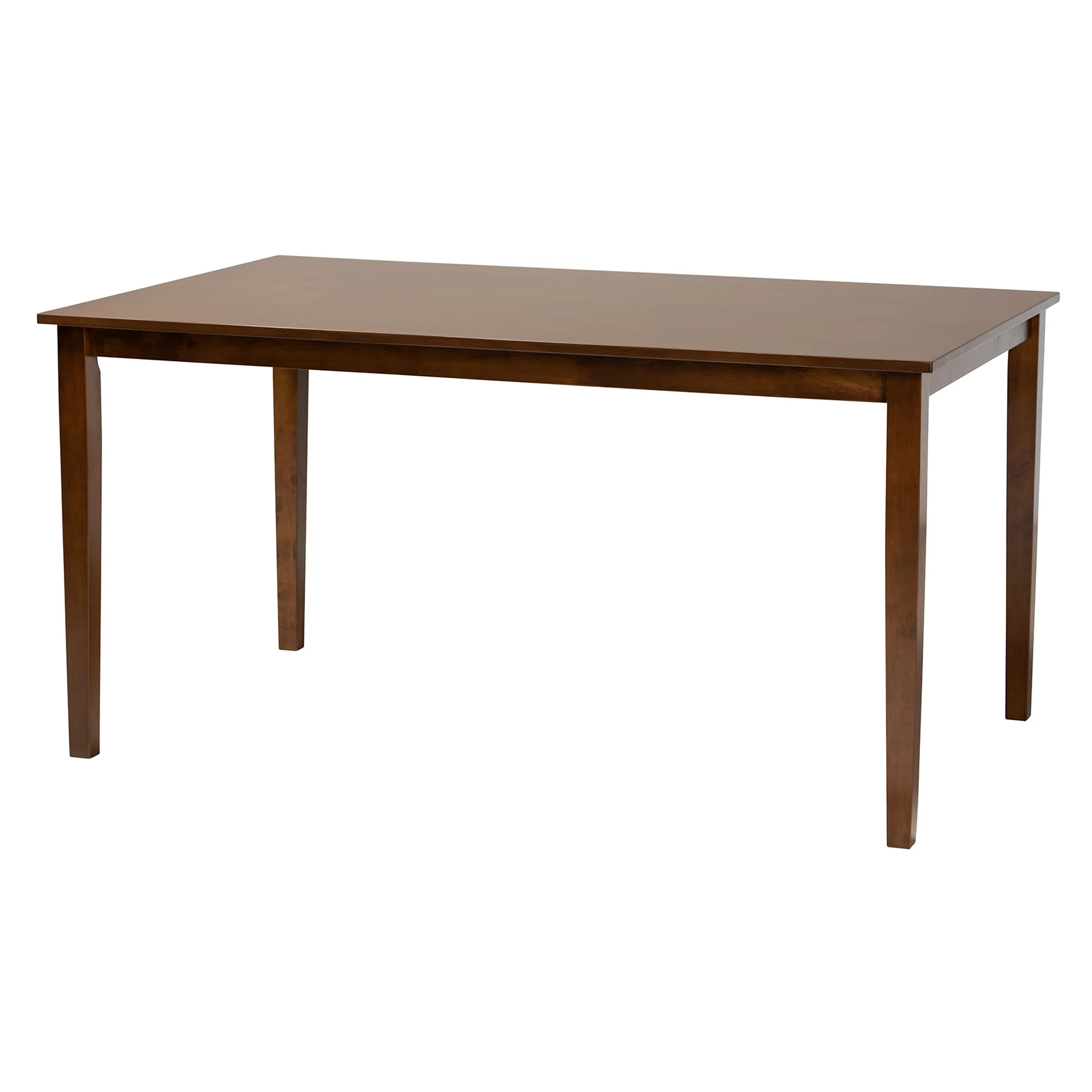 Baxton Studio Genesis Modern Grey Fabric and Walnut Brown Finished Wood 6-Piece Dining Set - Image 8