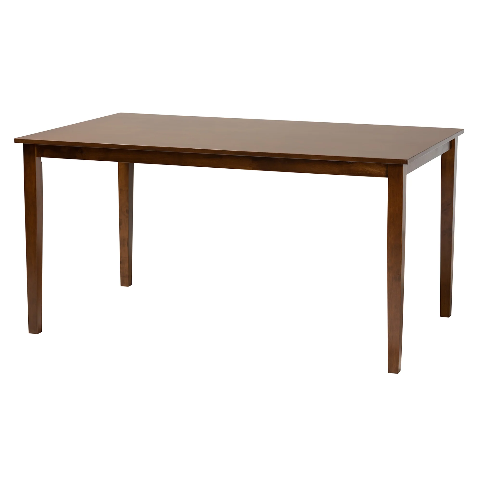 Baxton Studio Genesis Modern Grey Fabric and Walnut Brown Finished Wood 7-Piece Dining Set - Image 6