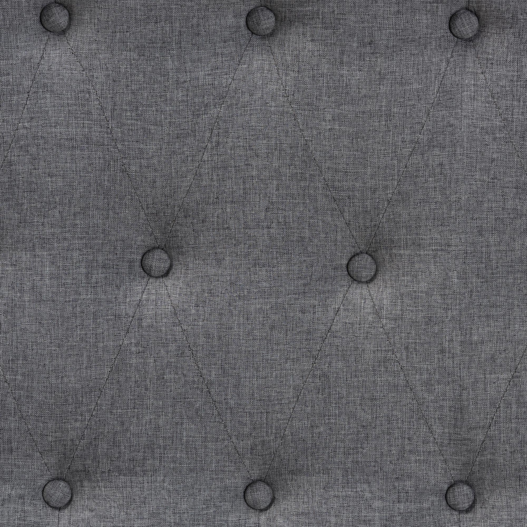 Baxton Studio Georgia Classic and Traditional Grey Fabric and Walnut Brown Finished Wood Queen Size Headboard - Image 5