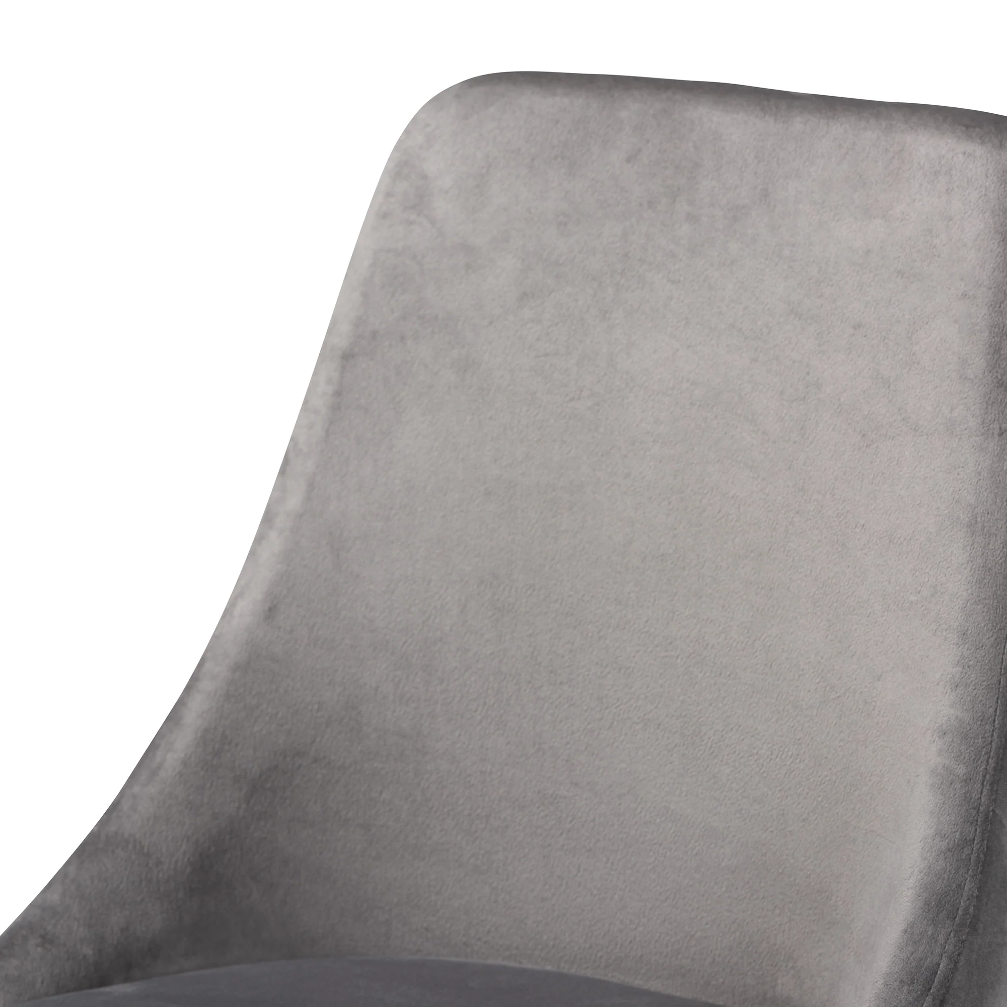 Baxton Studio Giada Contemporary Glam and Luxe Grey Velvet Fabric and Dark Brown Finished Wood 2-Piece Dining Chair Set - Image 7