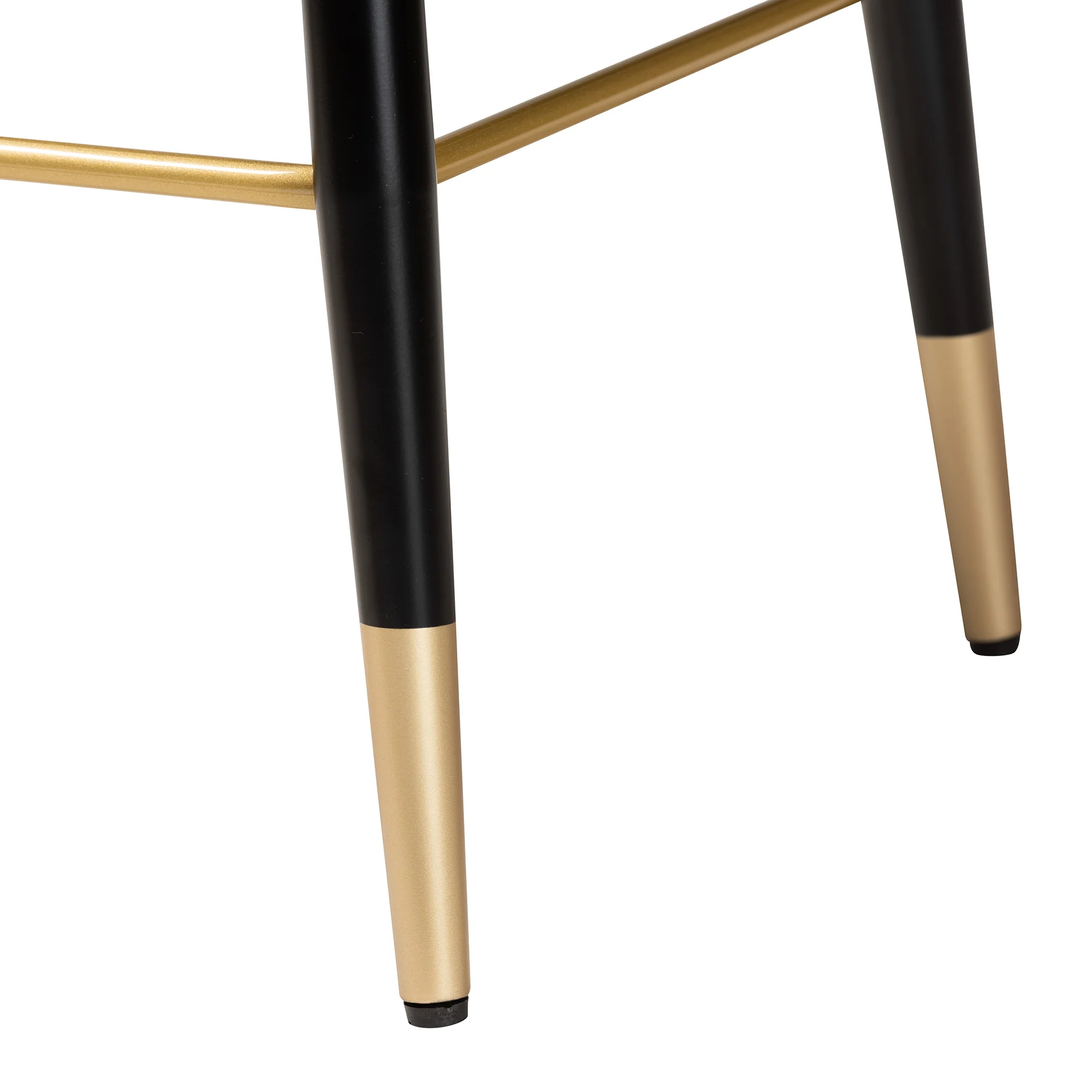 Baxton Studio Giada Contemporary Glam and Luxe Navy Blue Velvet Fabric and Dark Brown Finished Wood 2-Piece Bar Stool Set - Image 9