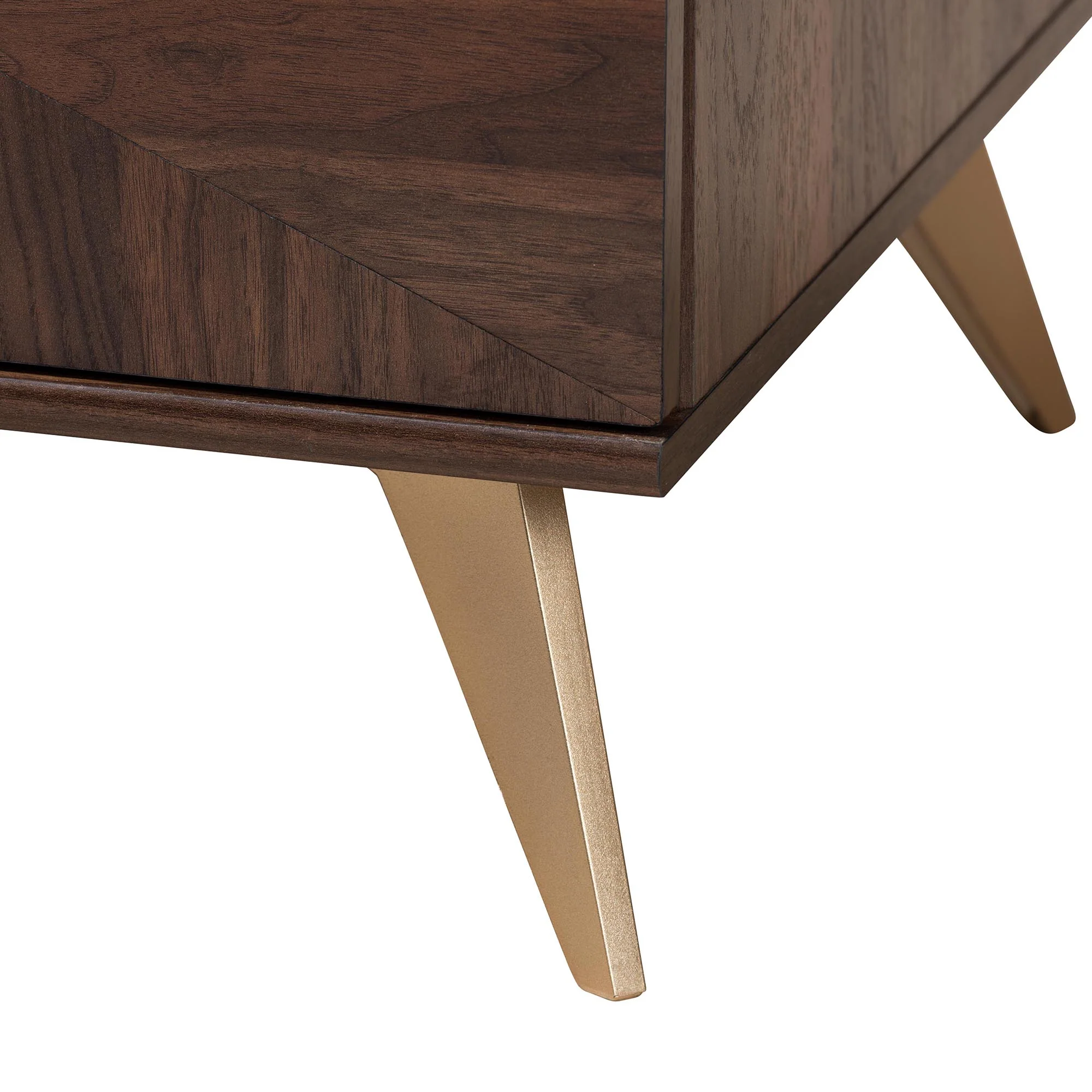 Baxton Studio Graceland Mid-Century Modern Transitional Walnut Brown Finished Wood 2-Drawer Coffee Table - Image 11