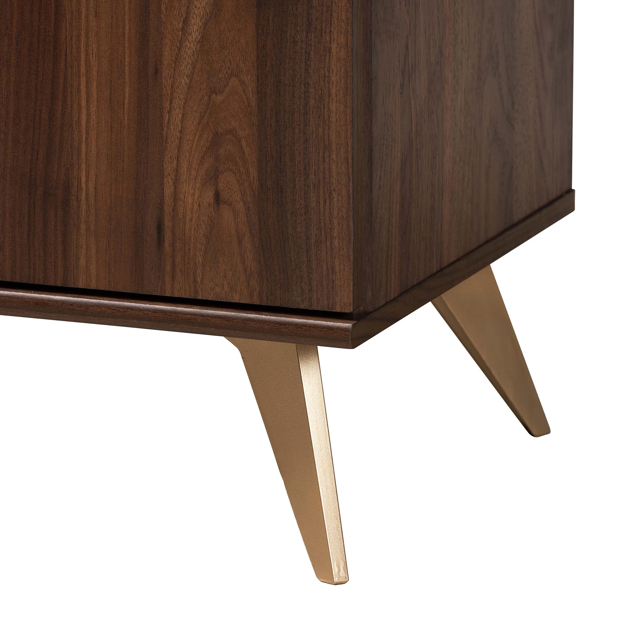 Baxton Studio Graceland Mid-Century Modern Transitional Walnut Brown Finished Wood 5-Drawer Storage Chest - Image 7