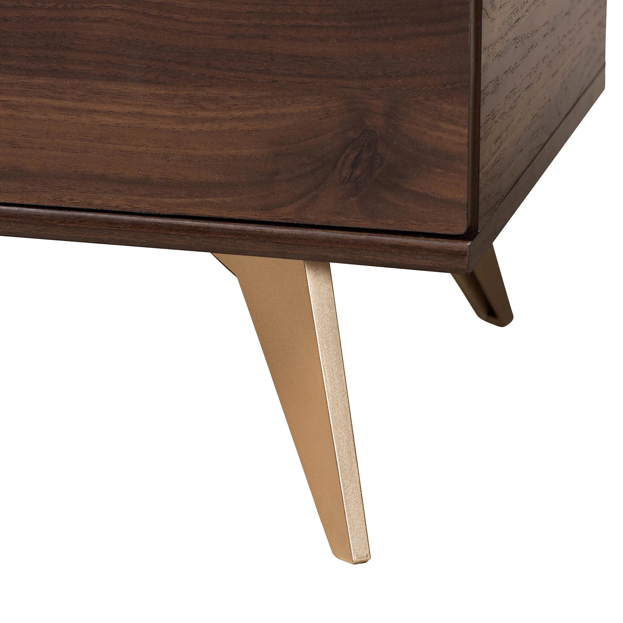 Baxton Studio Graceland Mid-Century Modern Transitional Walnut Brown Finished Wood Shoe Cabinet - Image 7