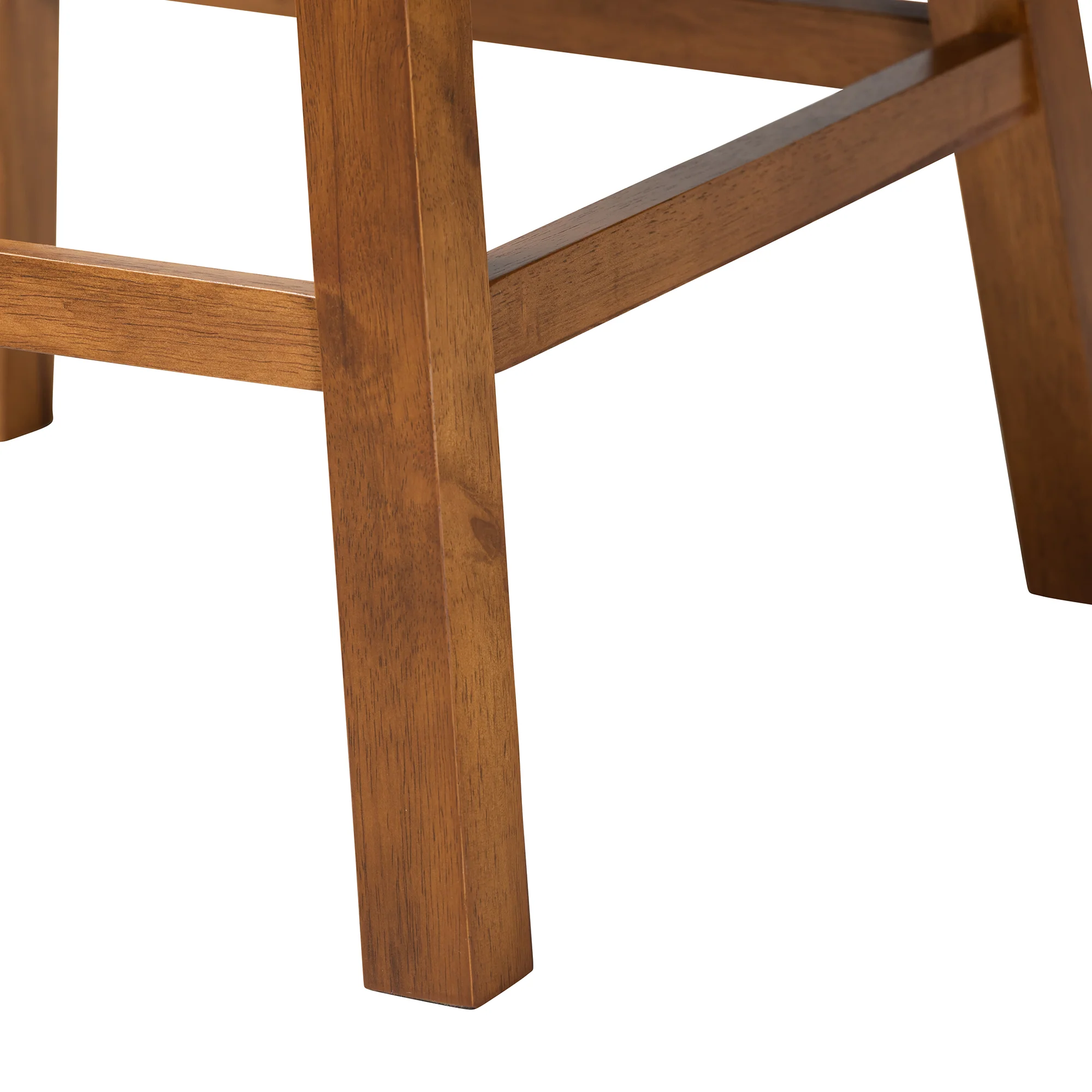 Baxton Studio Gradisca Modern Tan Faux Leather and Walnut Brown Finished Wood 2-Piece Swivel Counter Stool Set - Image 9