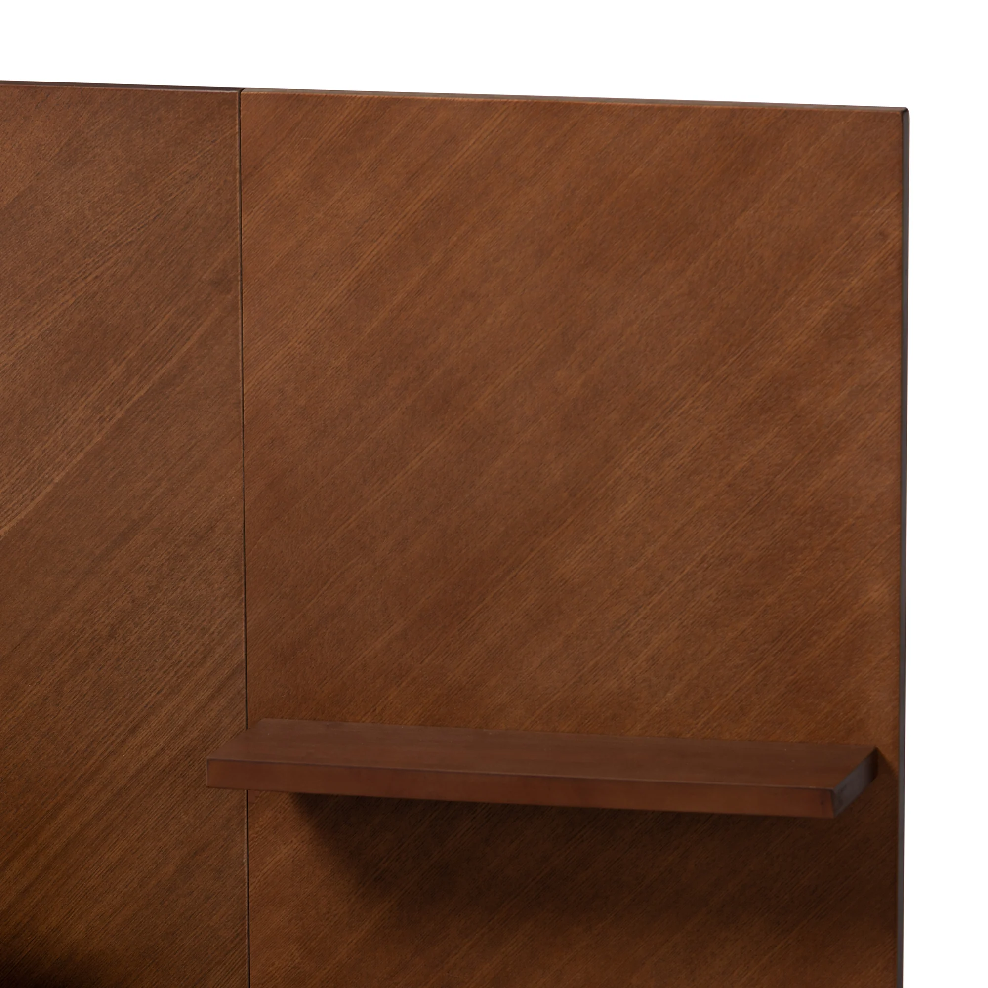 Baxton Studio Graham Mid-Century Modern Transitional Ash Walnut Finished Wood Queen Size Platform Storage Bed with Built-In Nightstands - Image 6