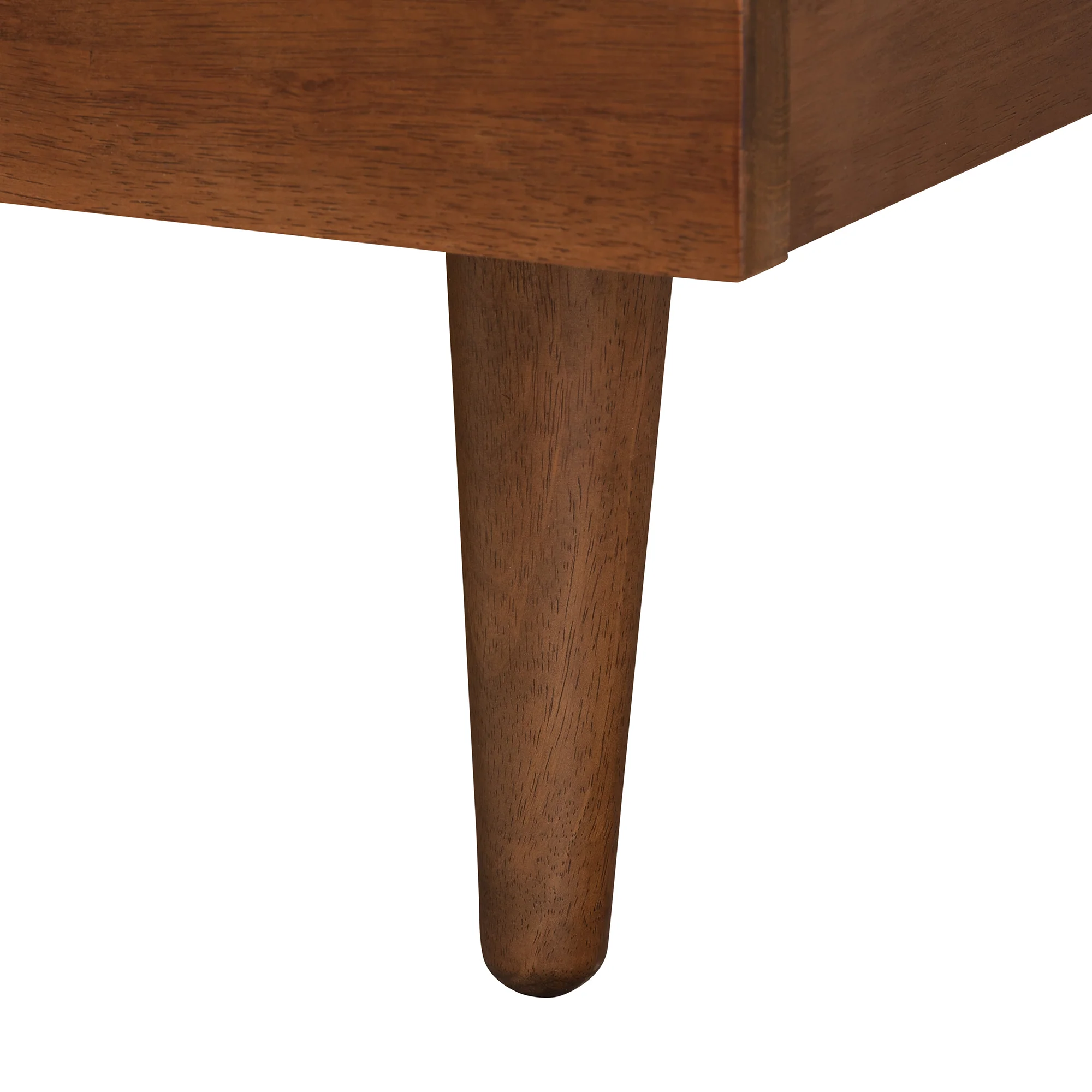 Baxton Studio Graham Mid-Century Modern Transitional Ash Walnut Finished Wood Queen Size Platform Storage Bed with Built-In Nightstands - Image 8