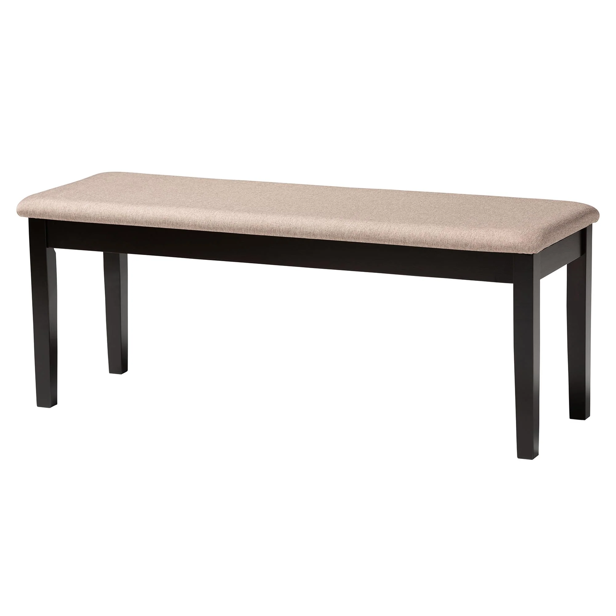 Baxton Studio Gustavo Modern Sand Fabric and Walnut Brown Finished Wood 6-Piece Dining Set - Image 4