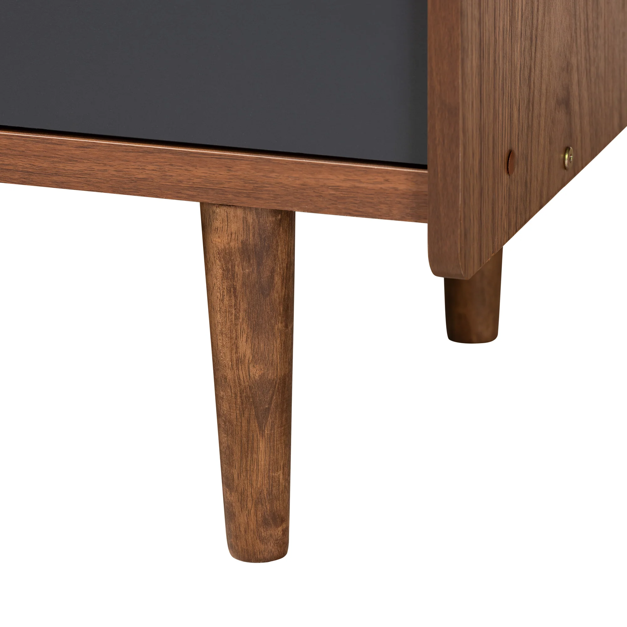 Baxton Studio Halden Mid-Century Modern Multicolor Walnut Brown and Grey Gradient Finished Wood 3-Piece Storage Set - Image 9