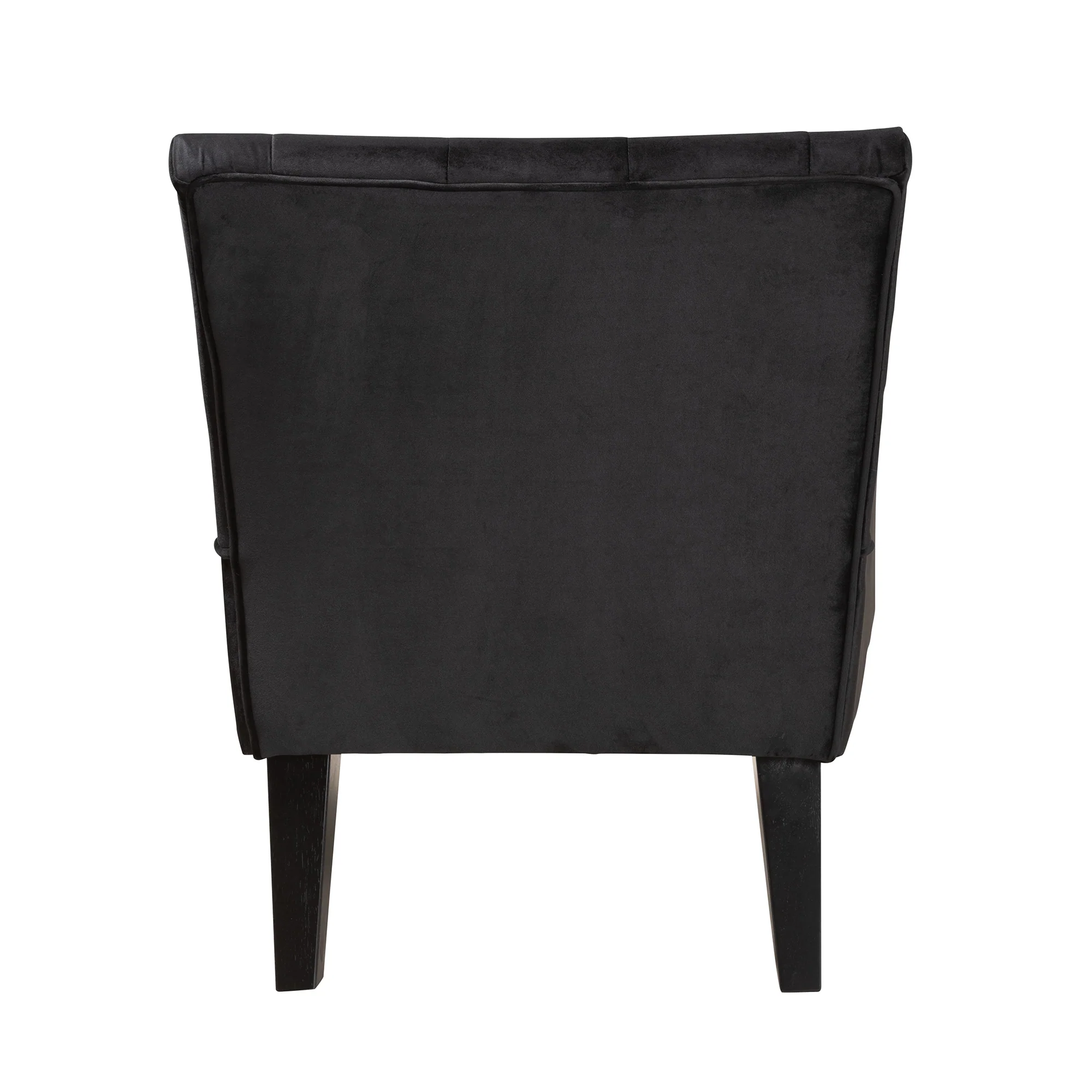 Baxton Studio Harmon Modern and Contemporary Transitional Black Velvet Fabric Upholstered and Black Finished Wood Accent Chair - Image 5