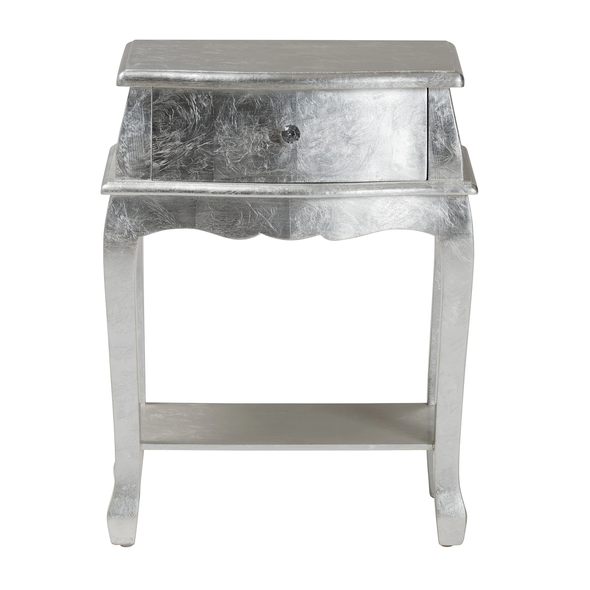 Baxton Studio Harriet Classic and Traditional Silver Finished Wood 1-Drawer End Table - Image 6