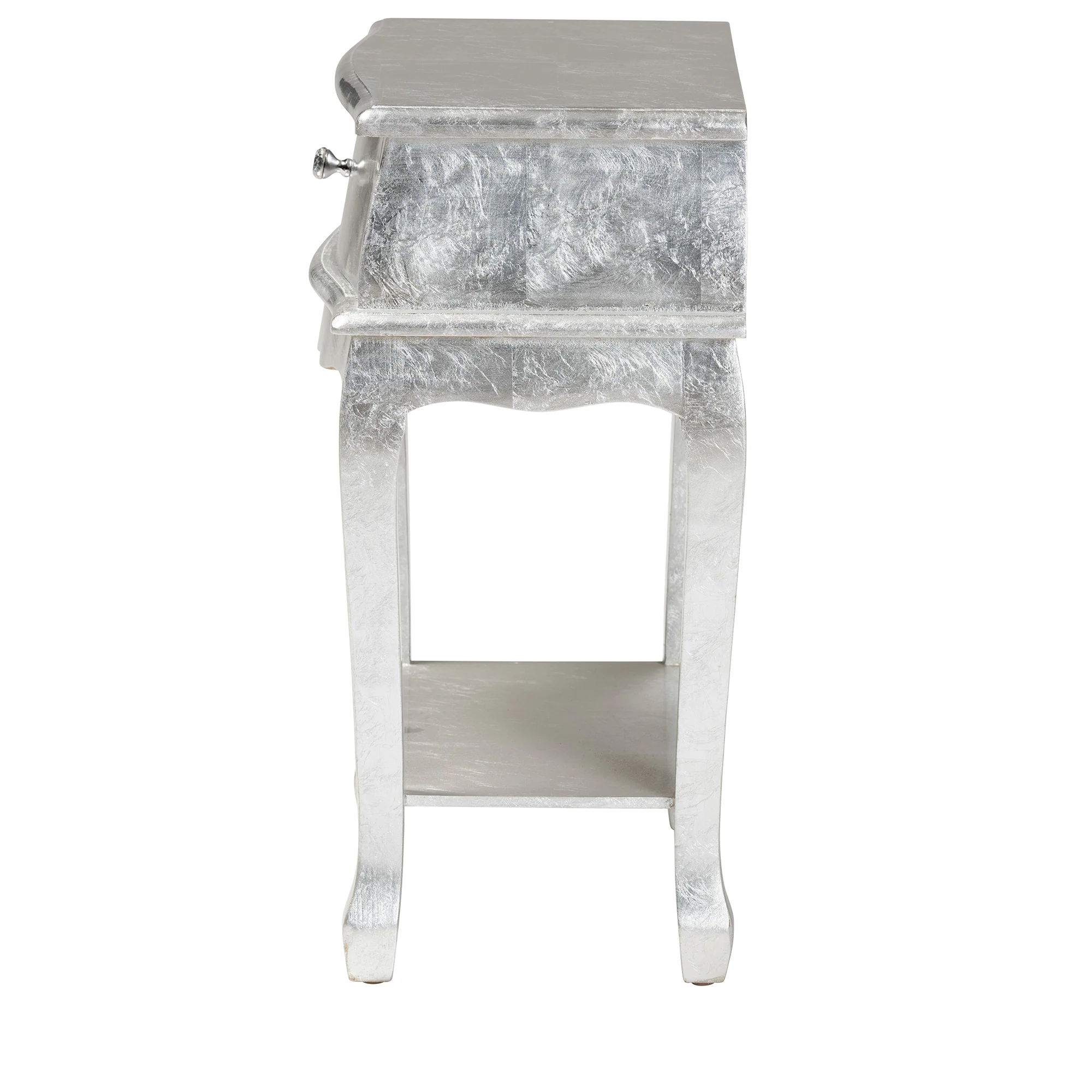 Baxton Studio Harriet Classic and Traditional Silver Finished Wood 1-Drawer End Table - Image 7
