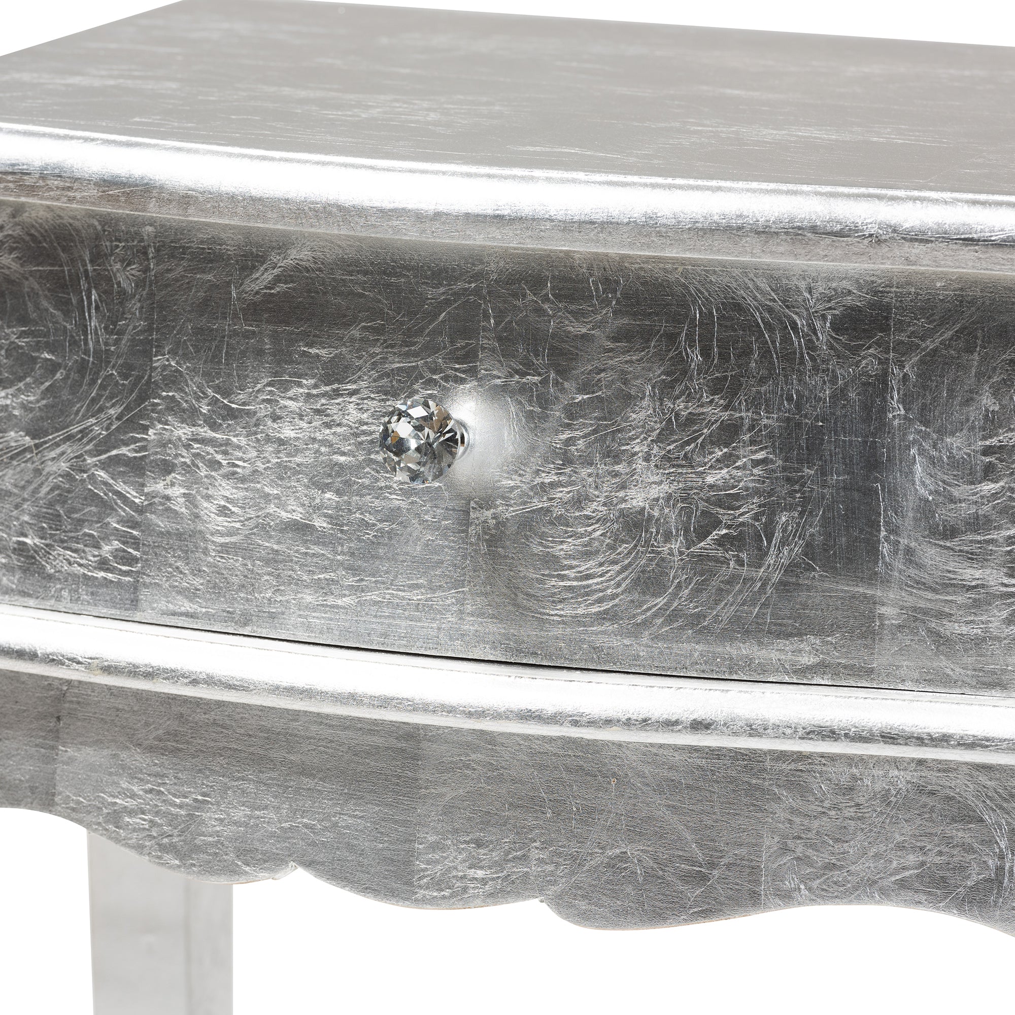 Baxton Studio Harriet Classic and Traditional Silver Finished Wood 1-Drawer End Table - Image 8