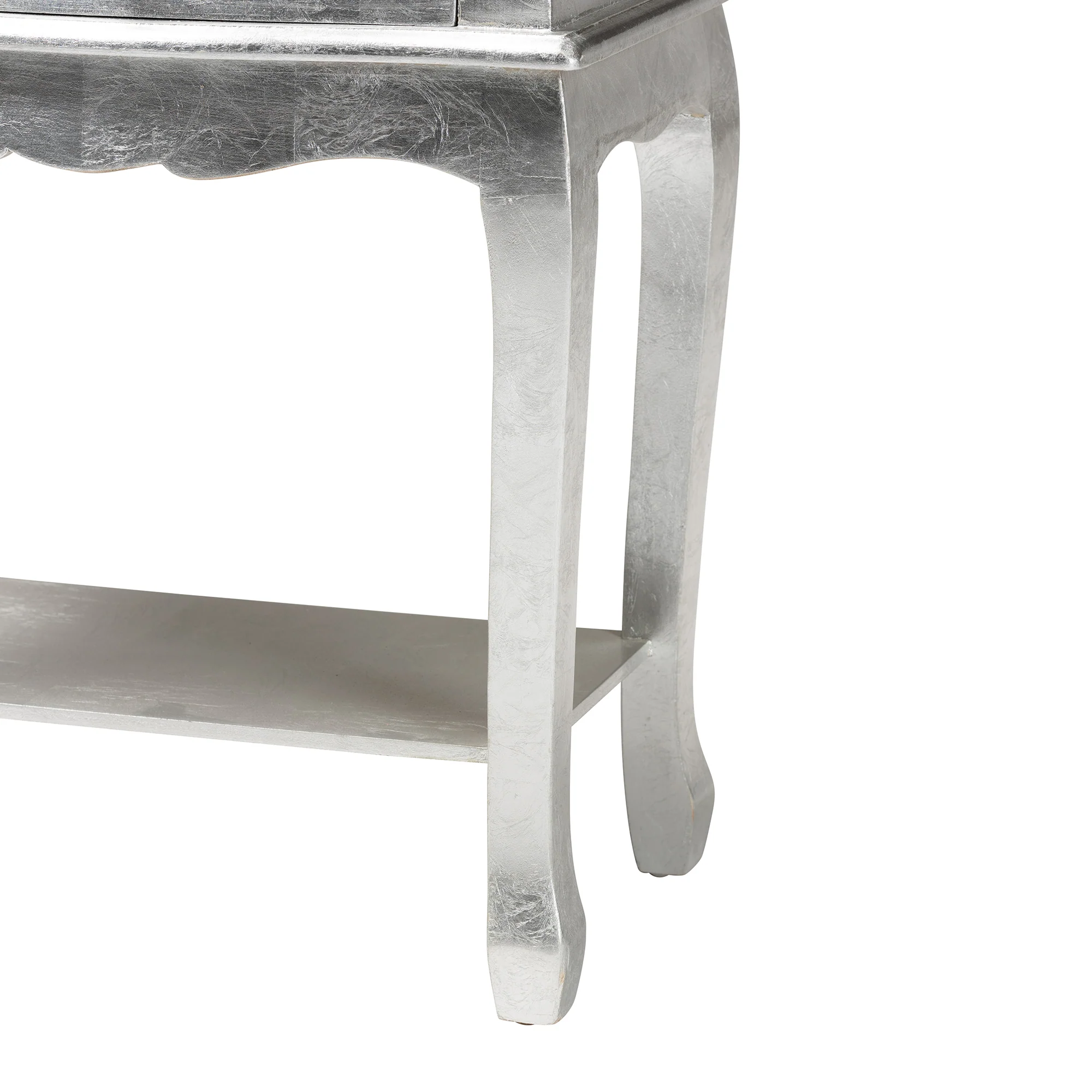 Baxton Studio Harriet Classic and Traditional Silver Finished Wood 1-Drawer End Table - Image 9
