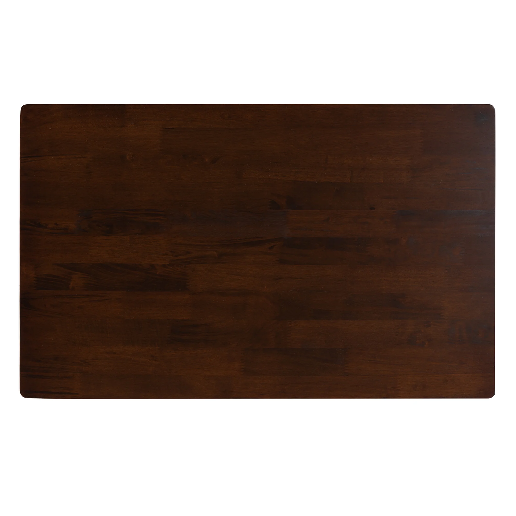 Baxton Studio Helene Mid-Century Modern Cream Fabric and Dark Brown Finished Wood 5-Piece Dining Set - Image 7