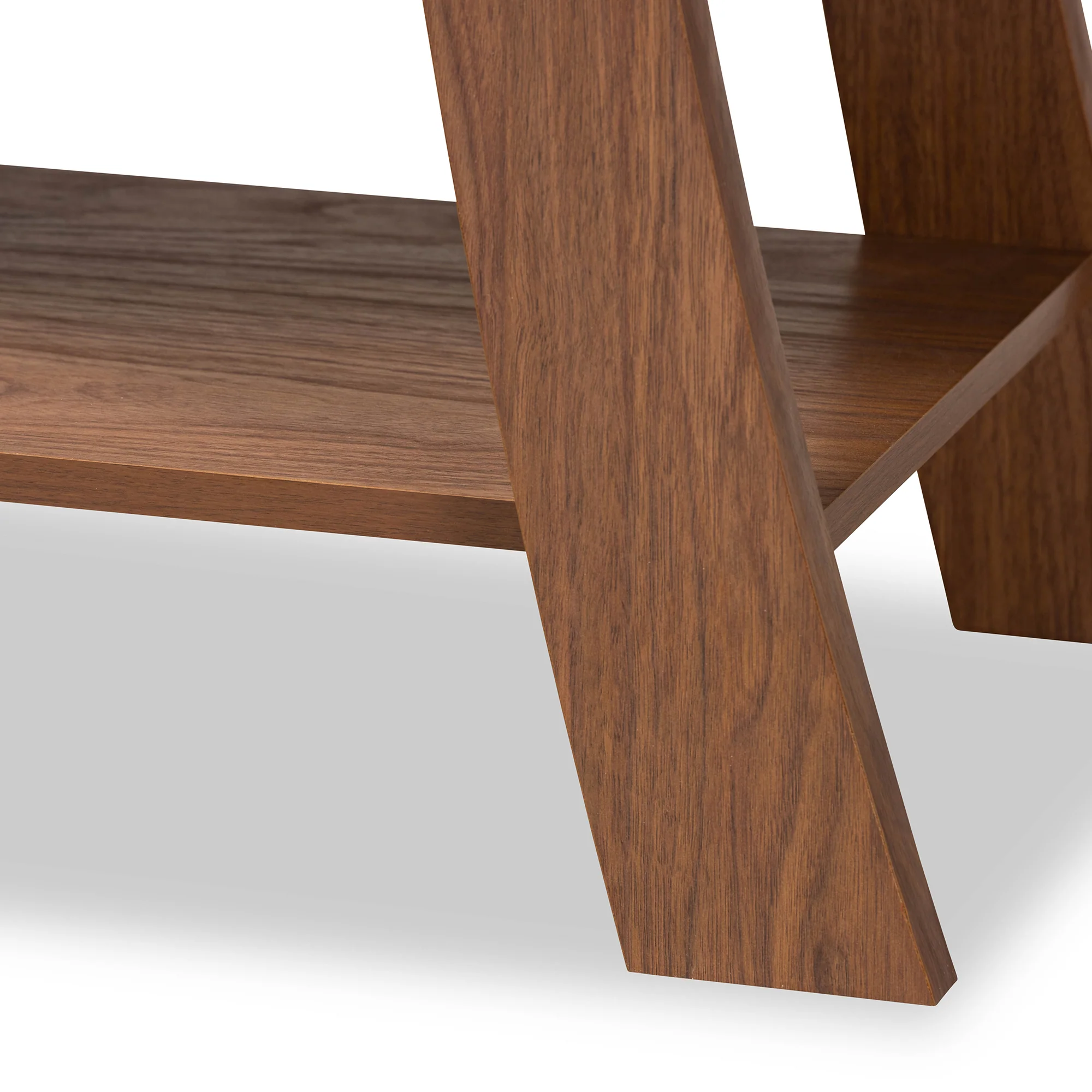 Baxton Studio Herman Modern and Contemporary Walnut Brown Finished Wood 1-Drawer Console Table - Image 8