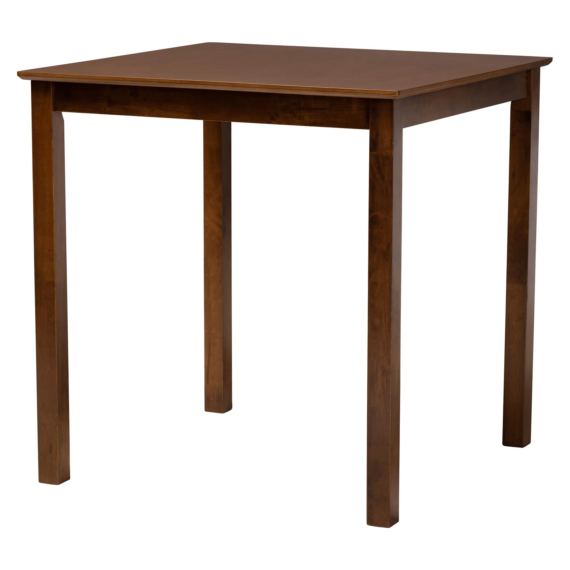 Baxton Studio Hesper Mid-Century Modern Walnut Brown Finished Wood and Rattan 5-Piece Pub Set - Image 6