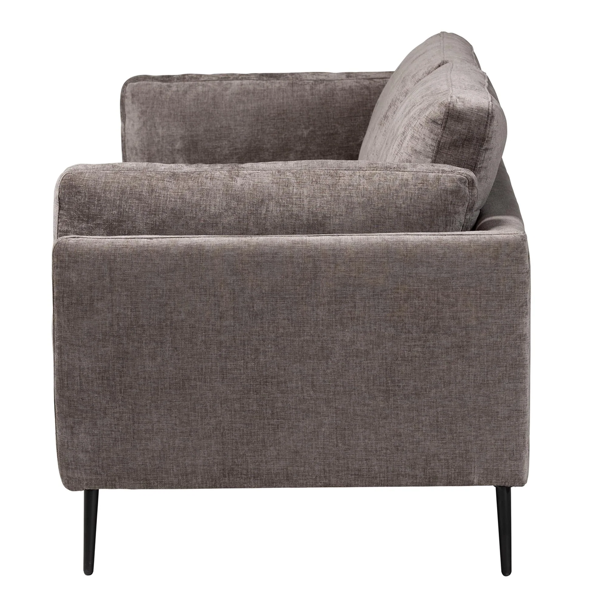 Baxton Studio Holton Modern Grey Fabric Sofa - Image 6