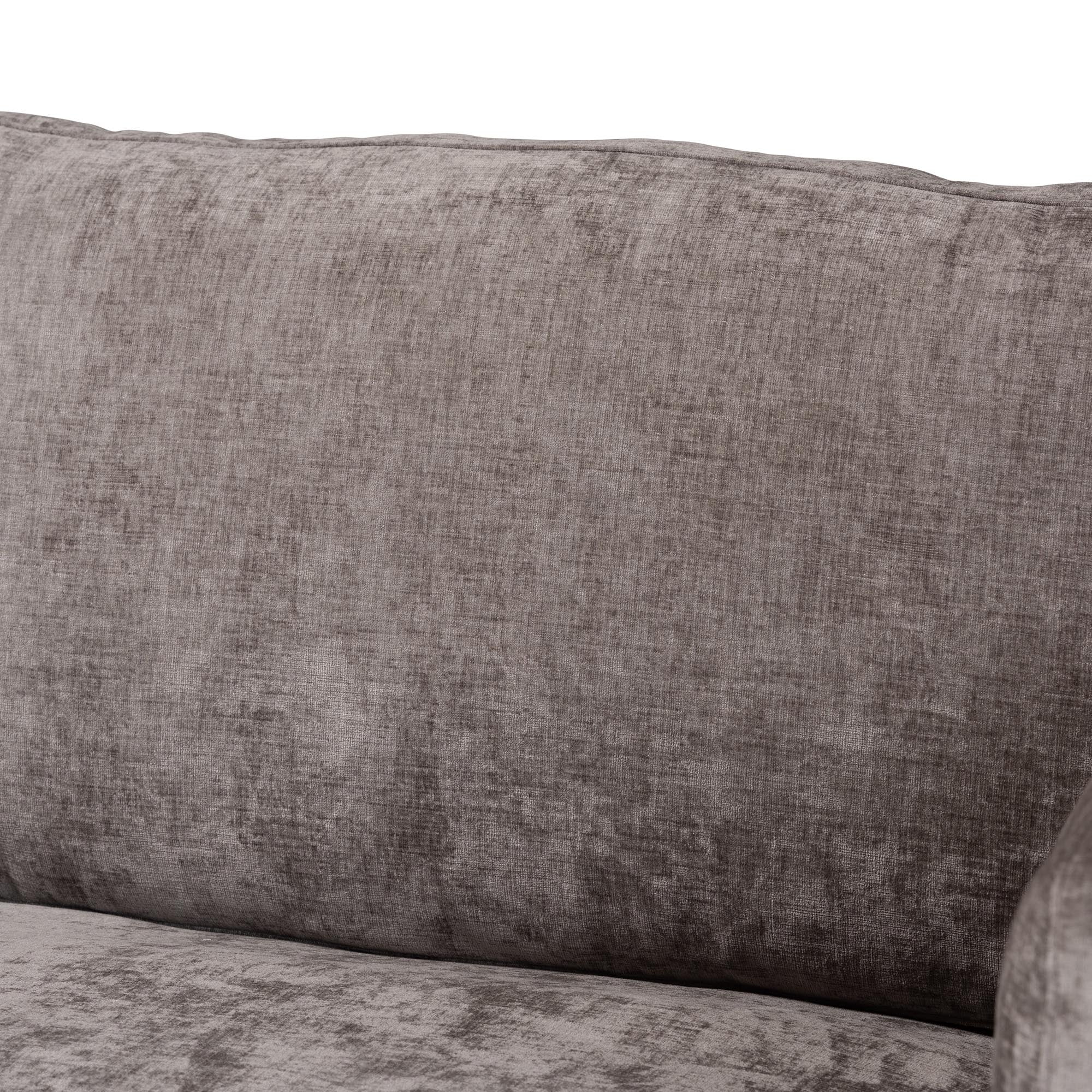 Baxton Studio Holton Modern Grey Fabric Sofa - Image 8