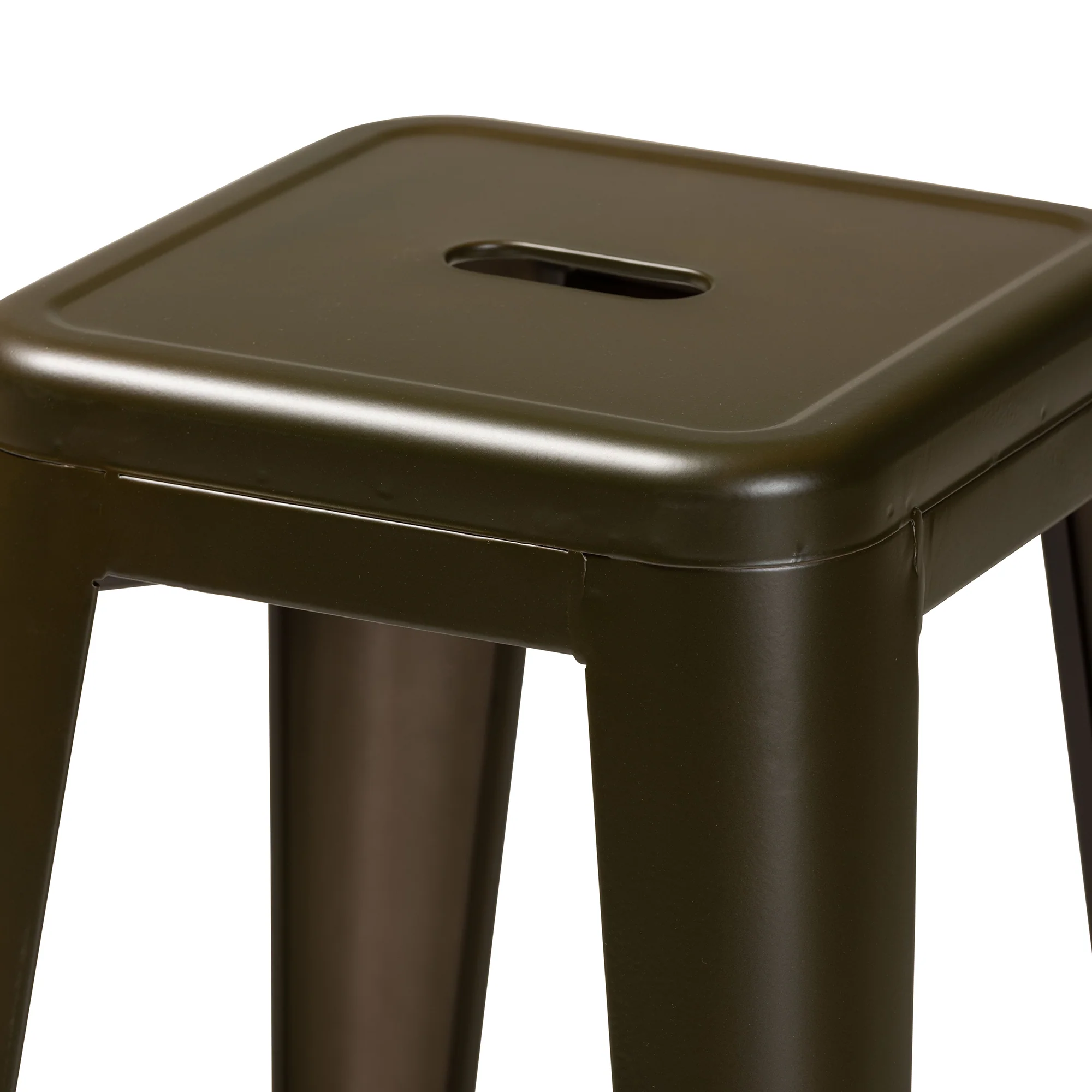 Baxton Studio Horton Modern and Contemporary Industrial Gunmetal Finished Metal 4-Piece Stackable Bar Stool Set - Image 5