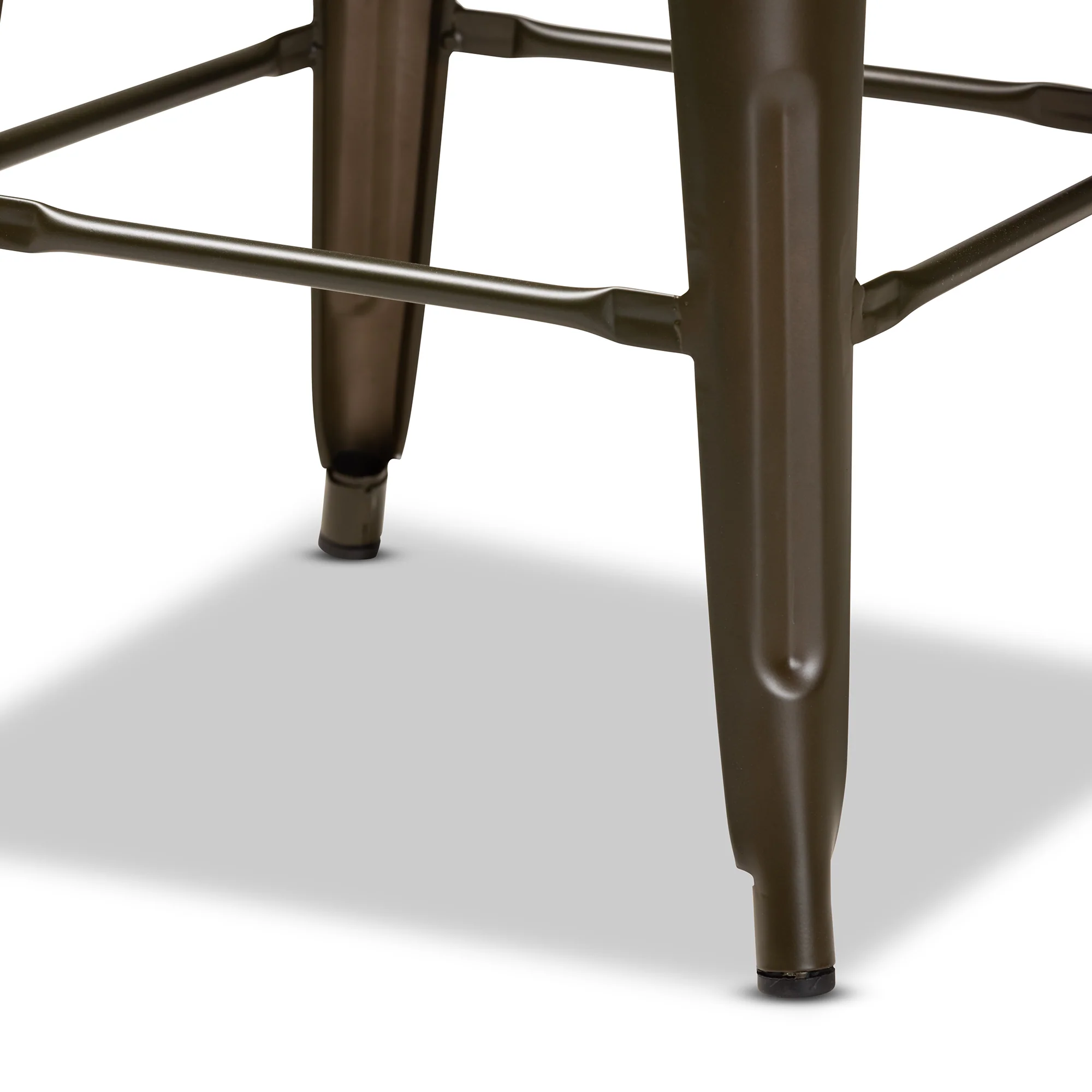Baxton Studio Horton Modern and Contemporary Industrial Gunmetal Finished Metal 4-Piece Stackable Bar Stool Set - Image 6