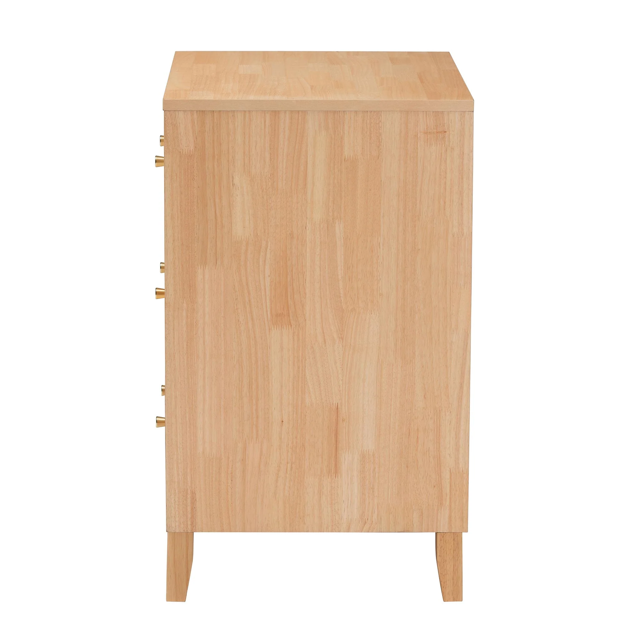 Baxton Studio Hosea Japandi Carved Honeycomb Natural 3-Drawer Chest - Image 7