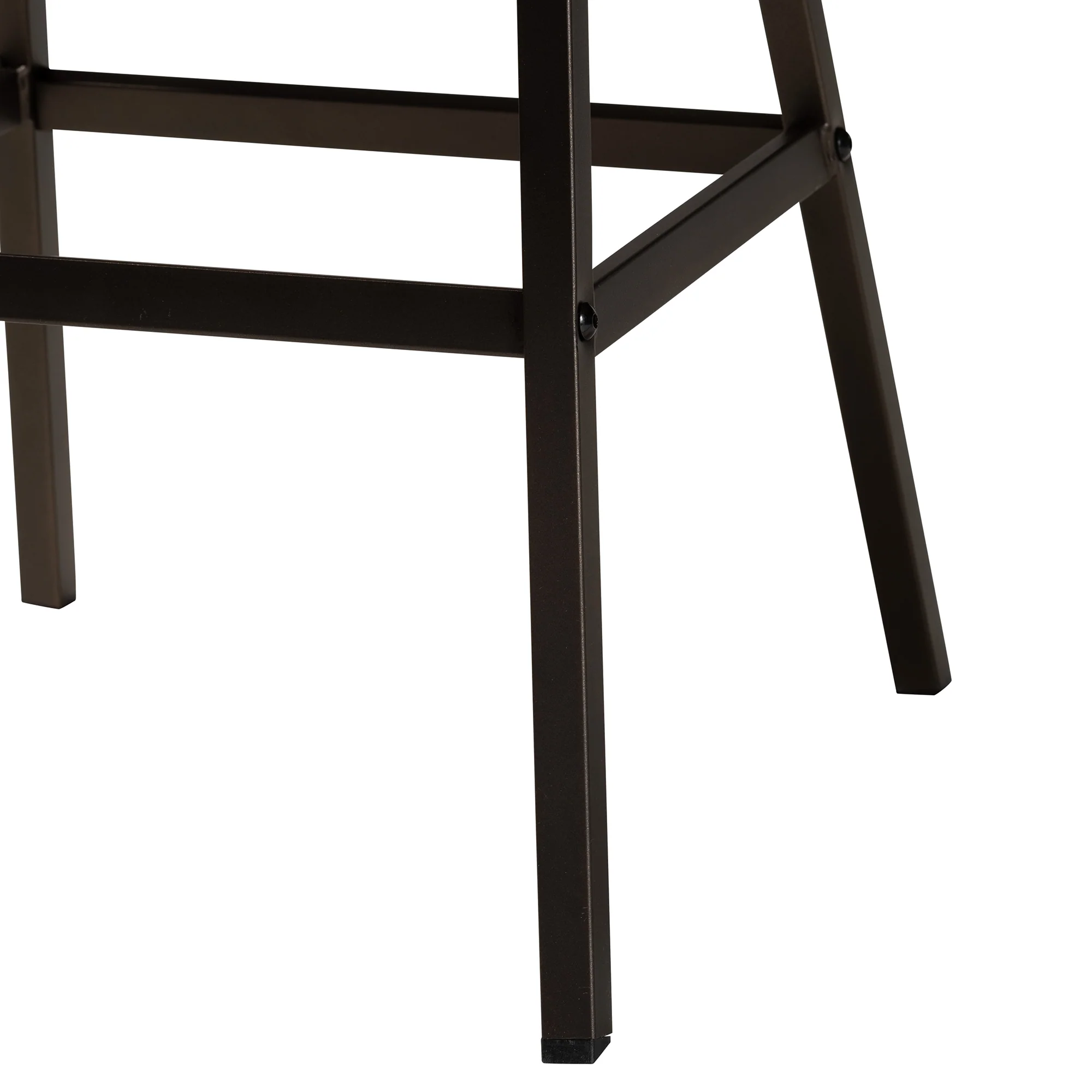 Baxton Studio Irwin Modern Industrial Walnut Brown Finished Wood and Black Metal 5-Piece Dining Set - Image 7