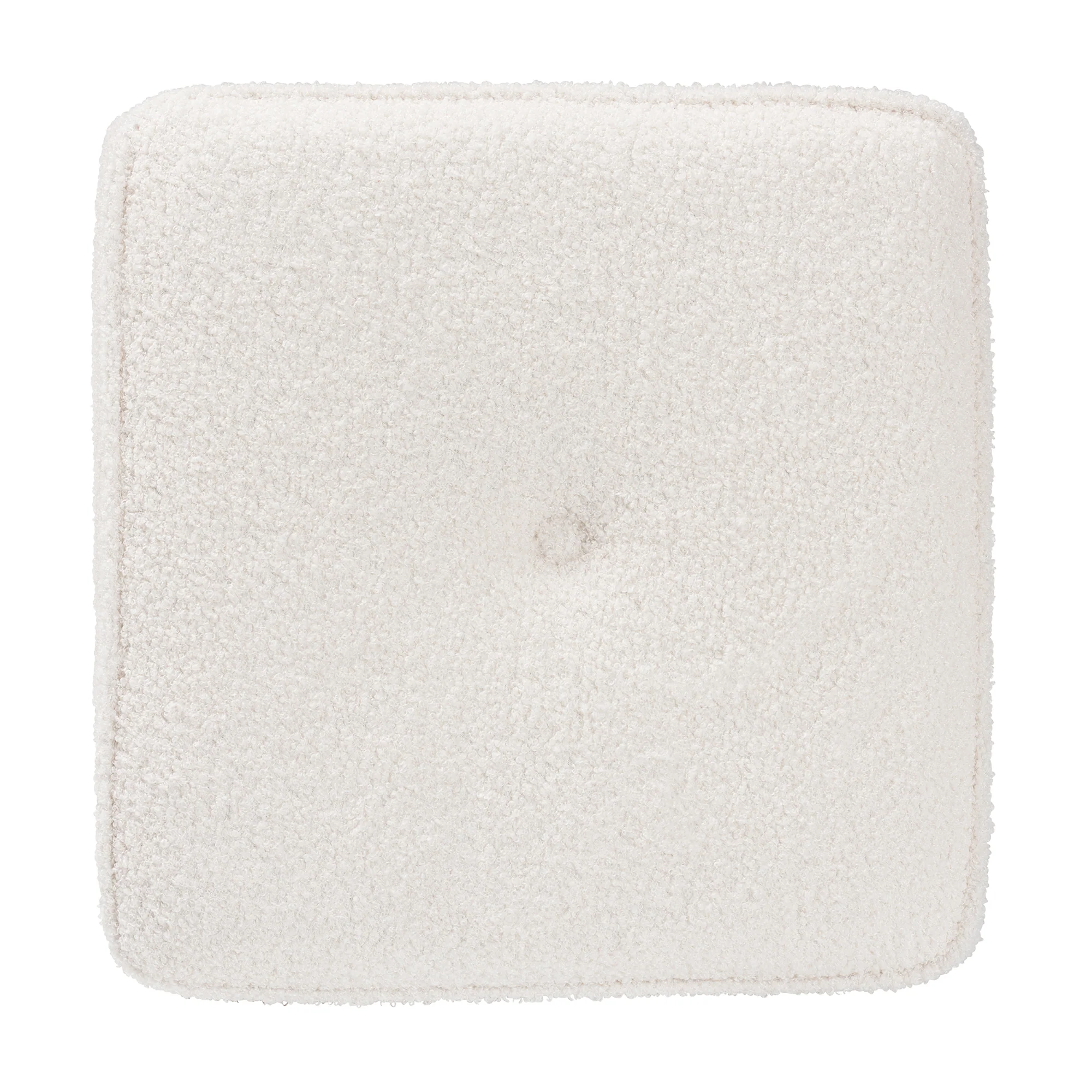 Baxton Studio Isaiah Modern and Contemporary Ivory Boucle Upholstered Ottoman - Image 4