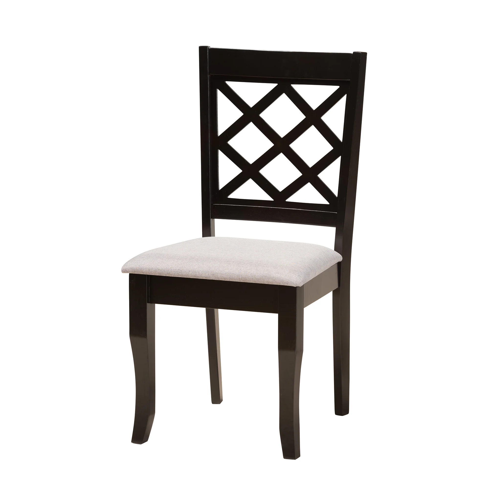 Baxton Studio Jana Modern Grey Fabric and Espresso Brown Finished Wood 7-Piece Dining Set - Image 3