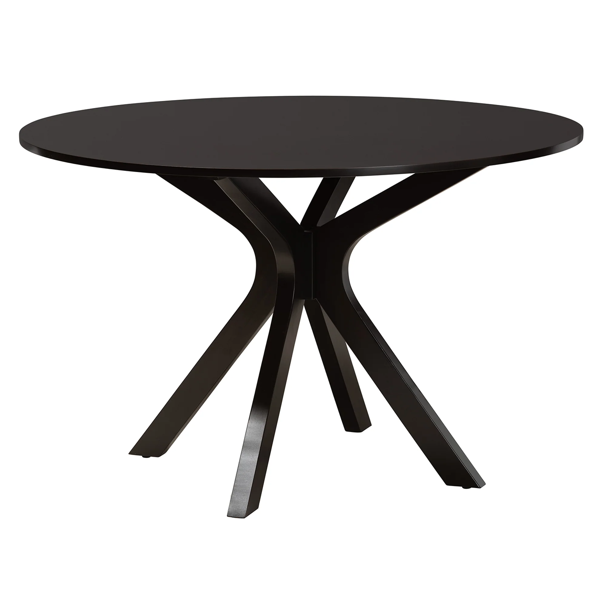 Baxton Studio Jana Modern Grey Fabric and Espresso Brown Finished Wood 7-Piece Dining Set - Image 4
