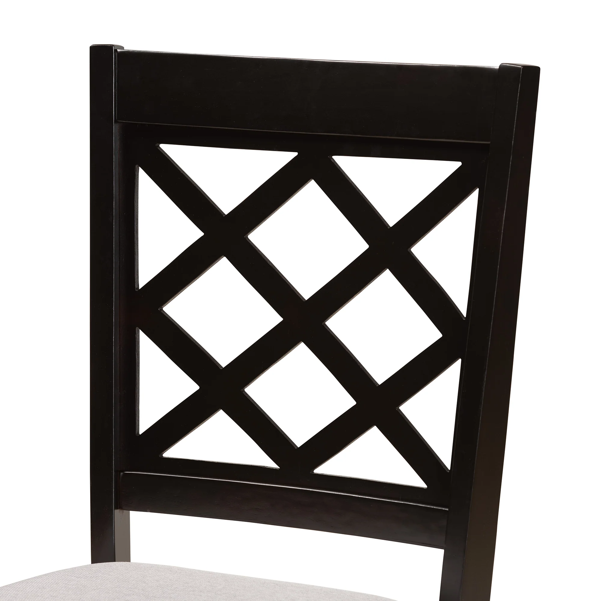 Baxton Studio Jana Modern Grey Fabric and Espresso Brown Finished Wood 7-Piece Dining Set - Image 6