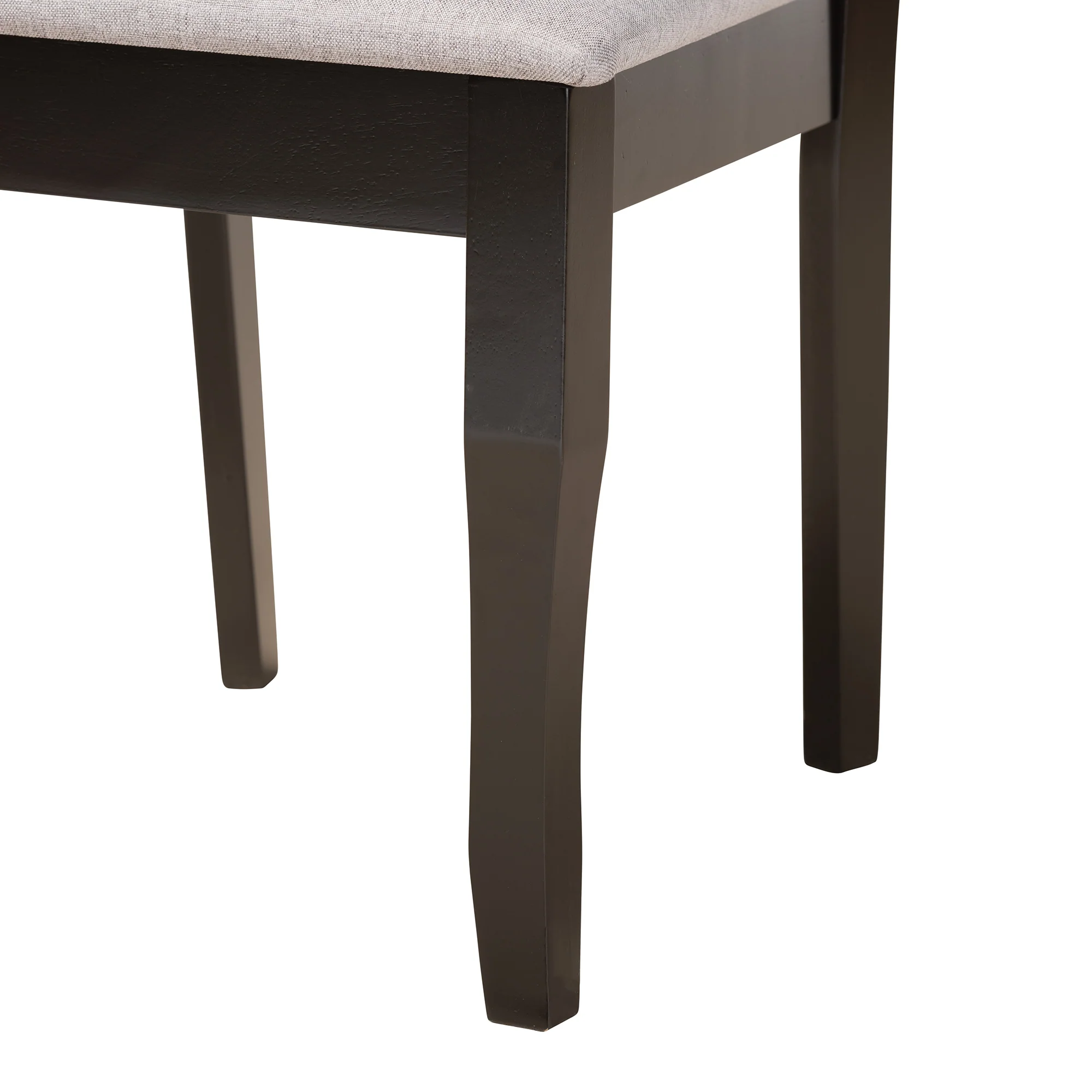 Baxton Studio Jana Modern Grey Fabric and Espresso Brown Finished Wood 7-Piece Dining Set - Image 7