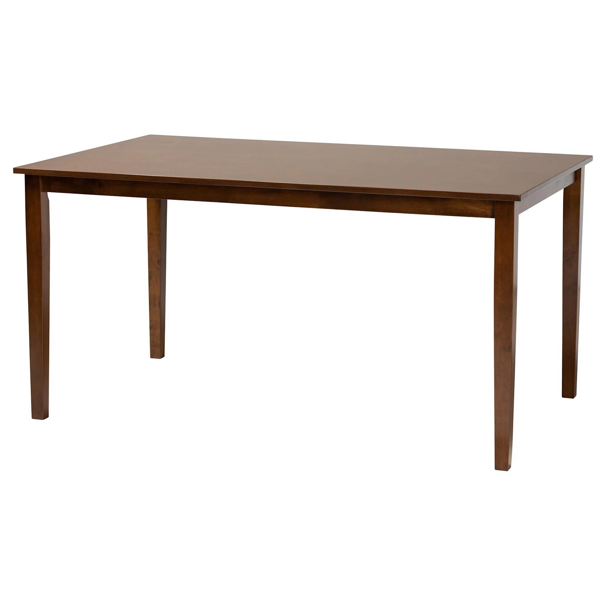 Baxton Studio Jeriah Mid-Century Modern Walnut Brown Finished Wood and Woven Rattan 7-Piece Dining Set - Image 4