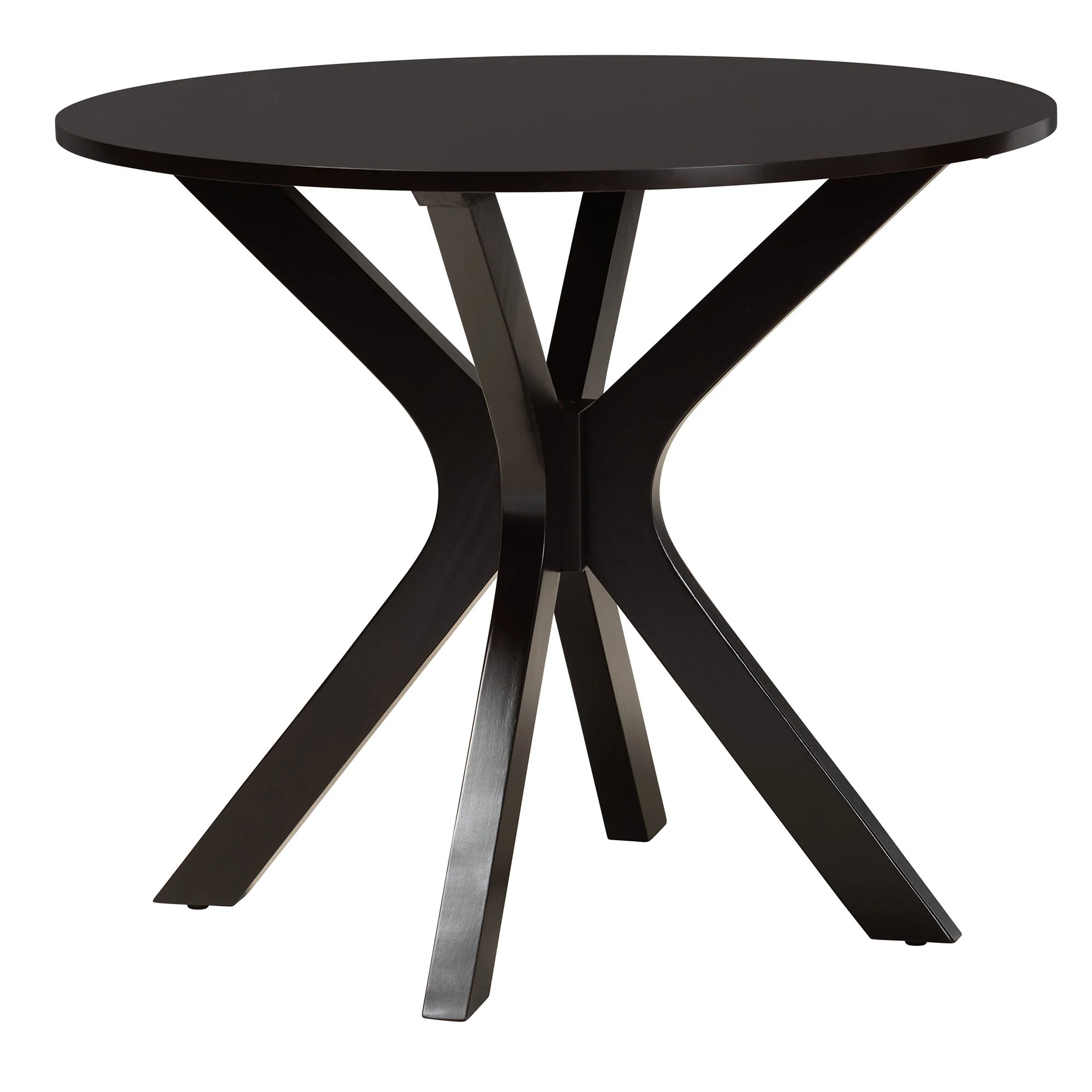 Baxton Studio Jessie Modern Grey Fabric and Dark Brown Finished Wood 5-Piece Dining Set - Image 6