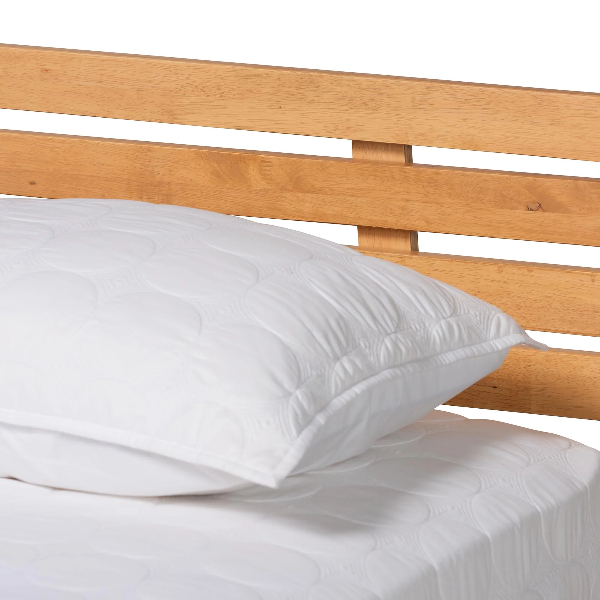Baxton Studio Joaquin Modern Japandi Rustic Brown Finished Wood Full Size Platform Bed - Image 8