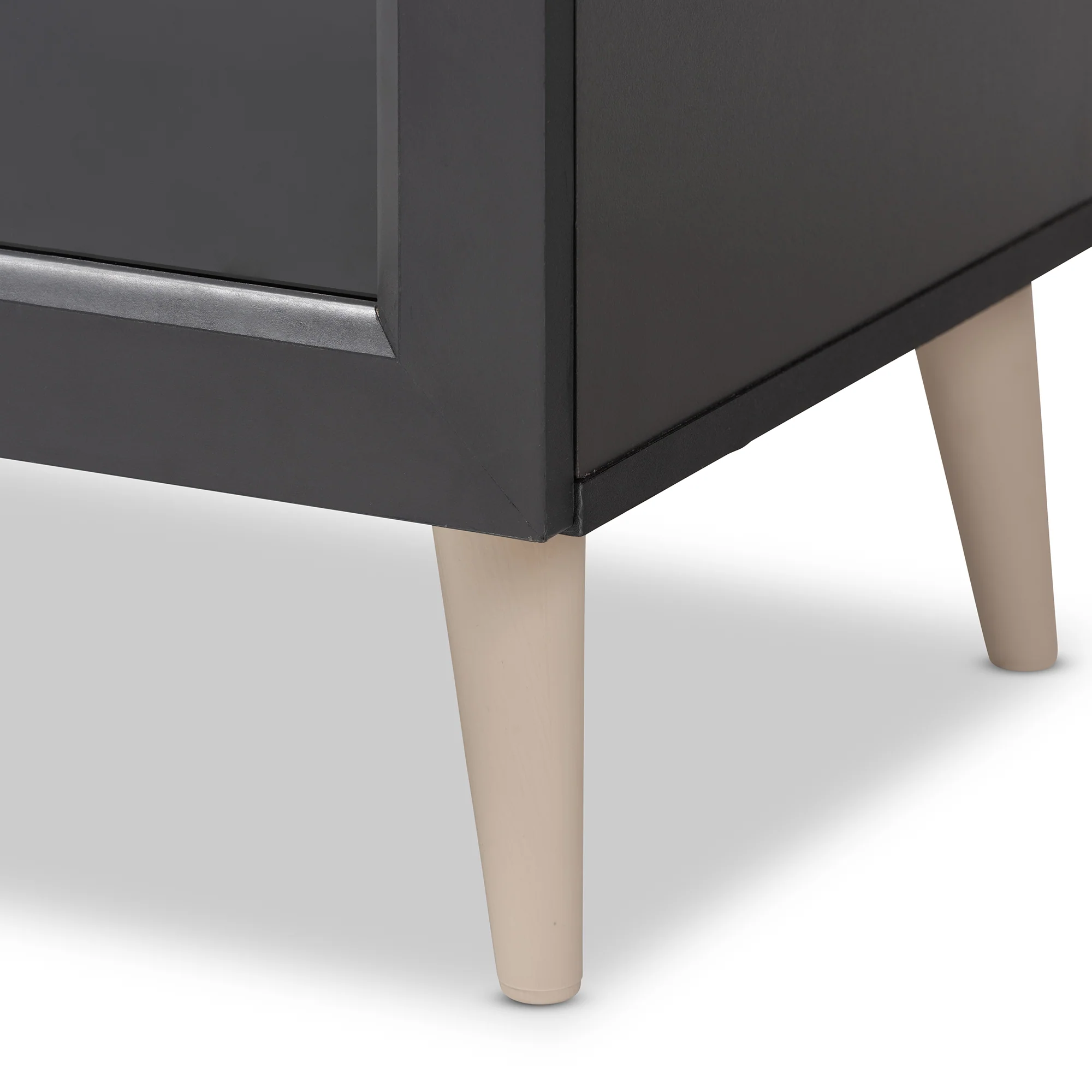Baxton Studio Jonas Modern and Contemporary Dark Grey and Oak Brown Finished Kitchen Cabinet - Image 10