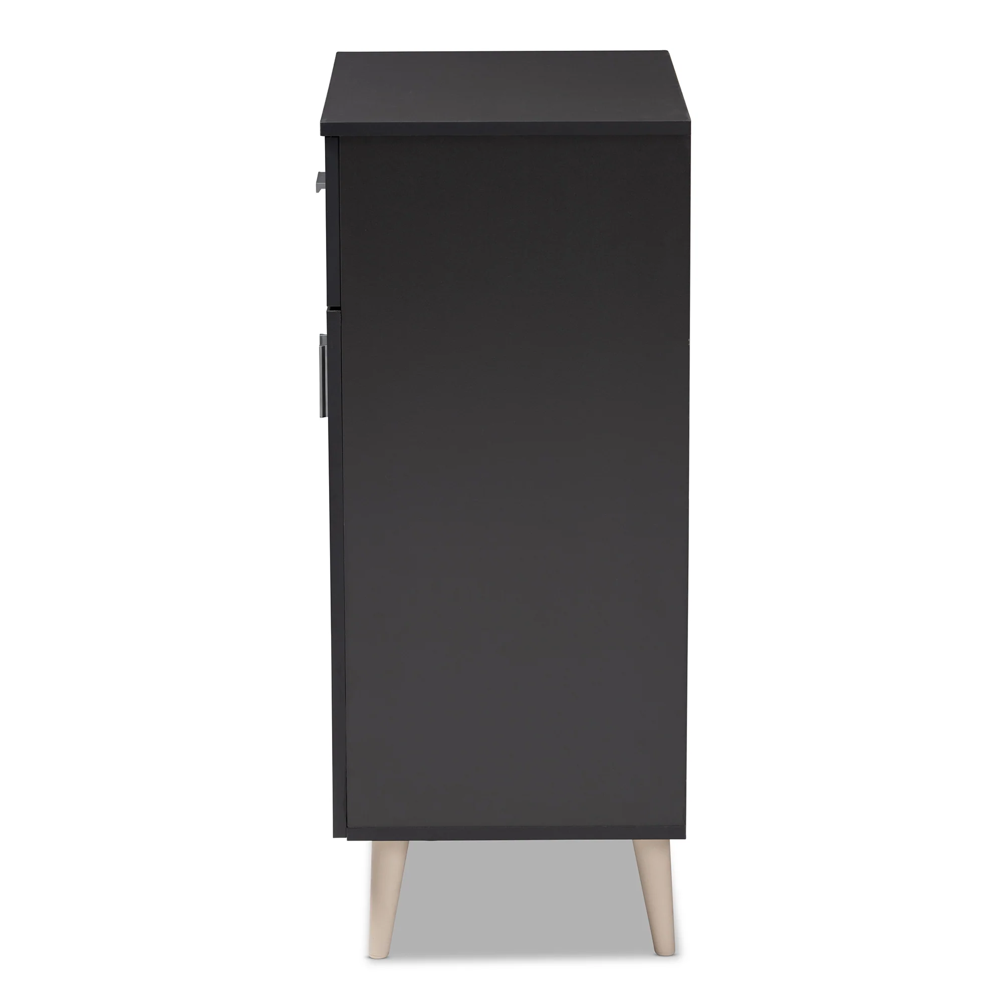 Baxton Studio Jonas Modern and Contemporary Dark Grey and Oak Brown Finished Kitchen Cabinet - Image 7