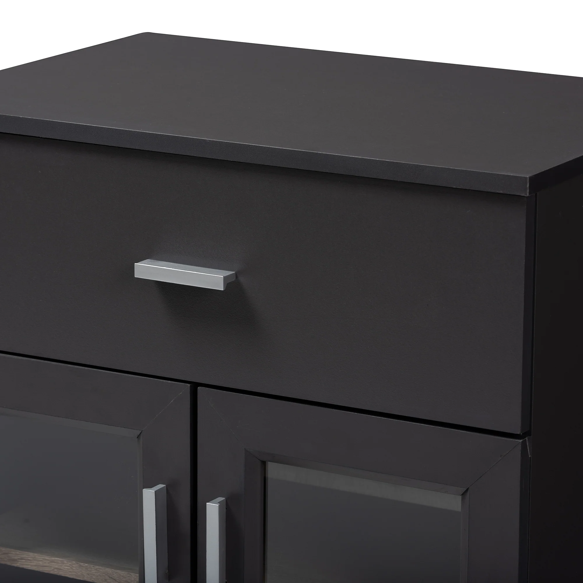Baxton Studio Jonas Modern and Contemporary Dark Grey and Oak Brown Finished Kitchen Cabinet - Image 8