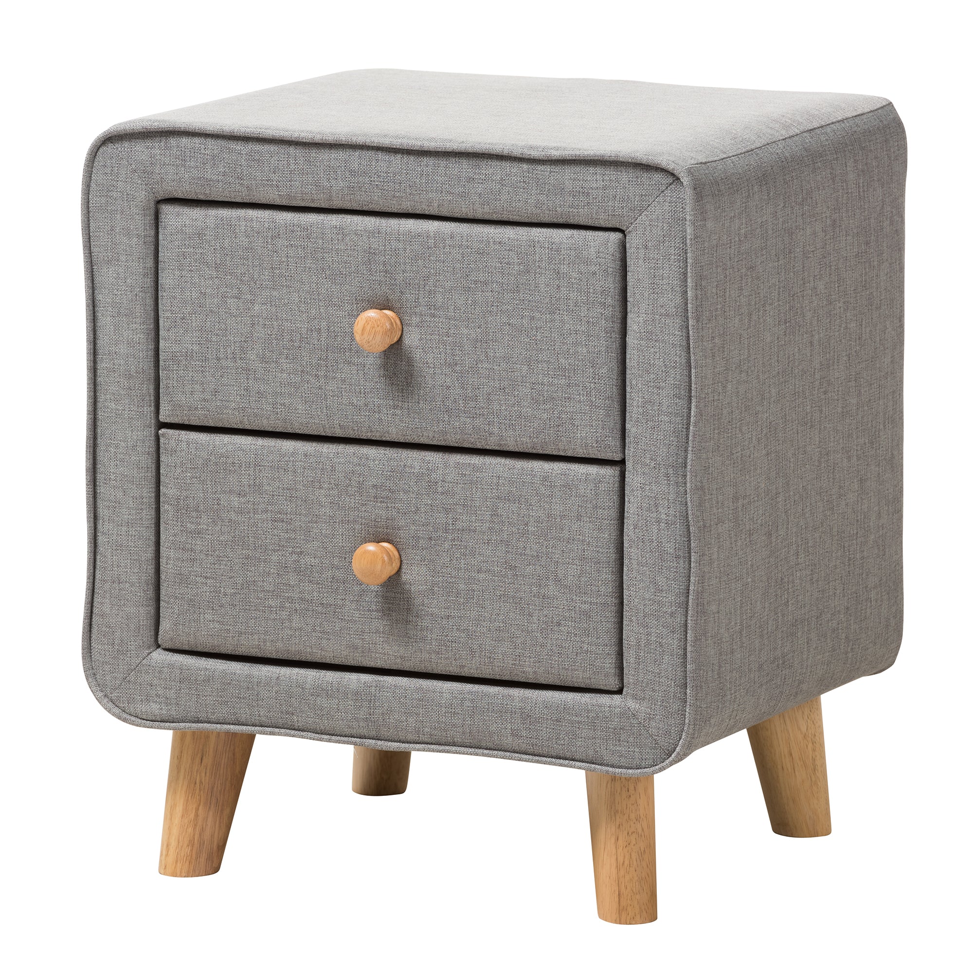 Baxton Studio Jonesy Mid-Century Modern Transitional Grey Fabric Upholstered Full Size 3-Piece Bedroom Set - Image 5
