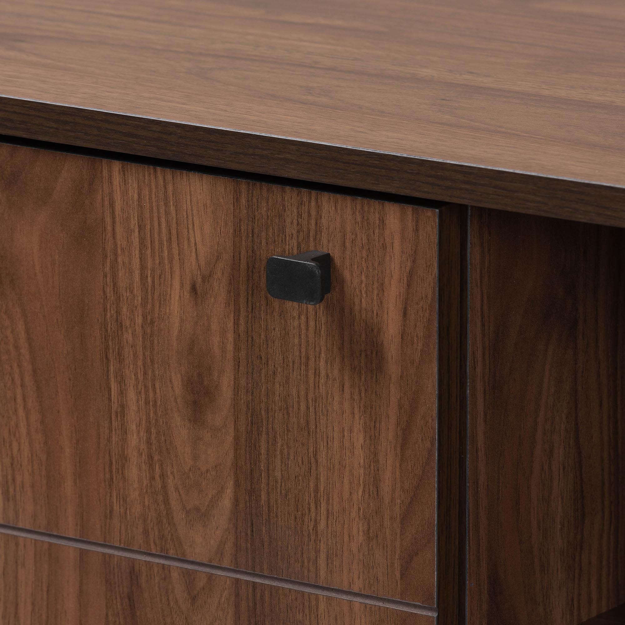 Baxton Studio Josette Mid-Century Modern Transitional Walnut Brown Finished Wood 1-Door Shoe Cabinet - Image 6