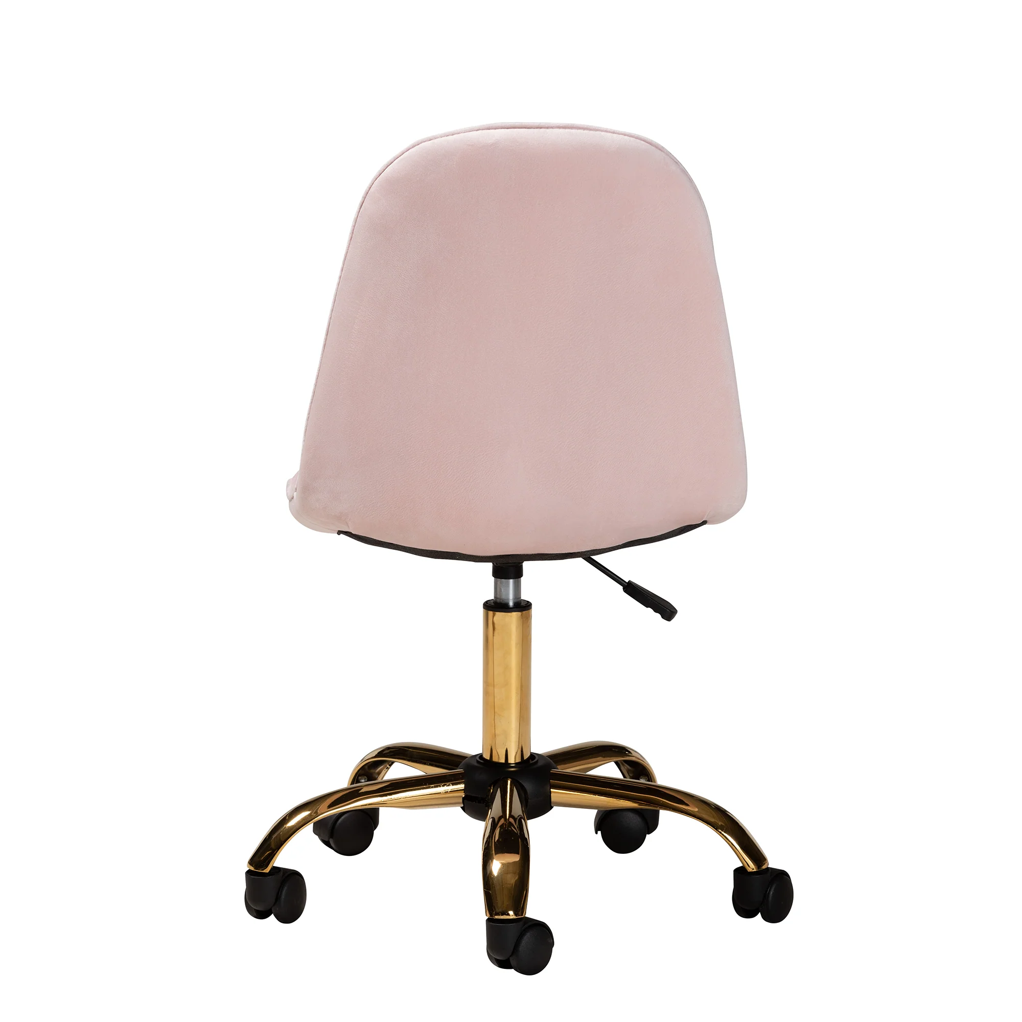 Baxton Studio Kabira Contemporary Glam and Luxe Aqua Velvet Fabric and Gold Metal Swivel Office chair - Image 15