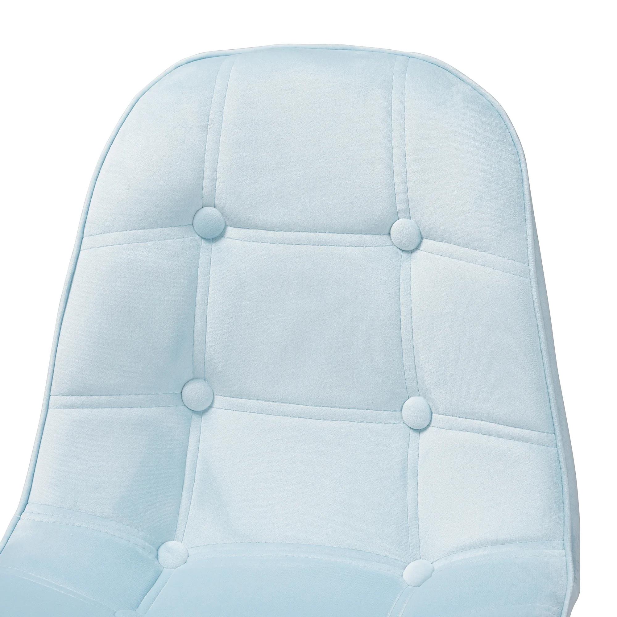 Baxton Studio Kabira Contemporary Glam and Luxe Aqua Velvet Fabric and Gold Metal Swivel Office chair - Image 7